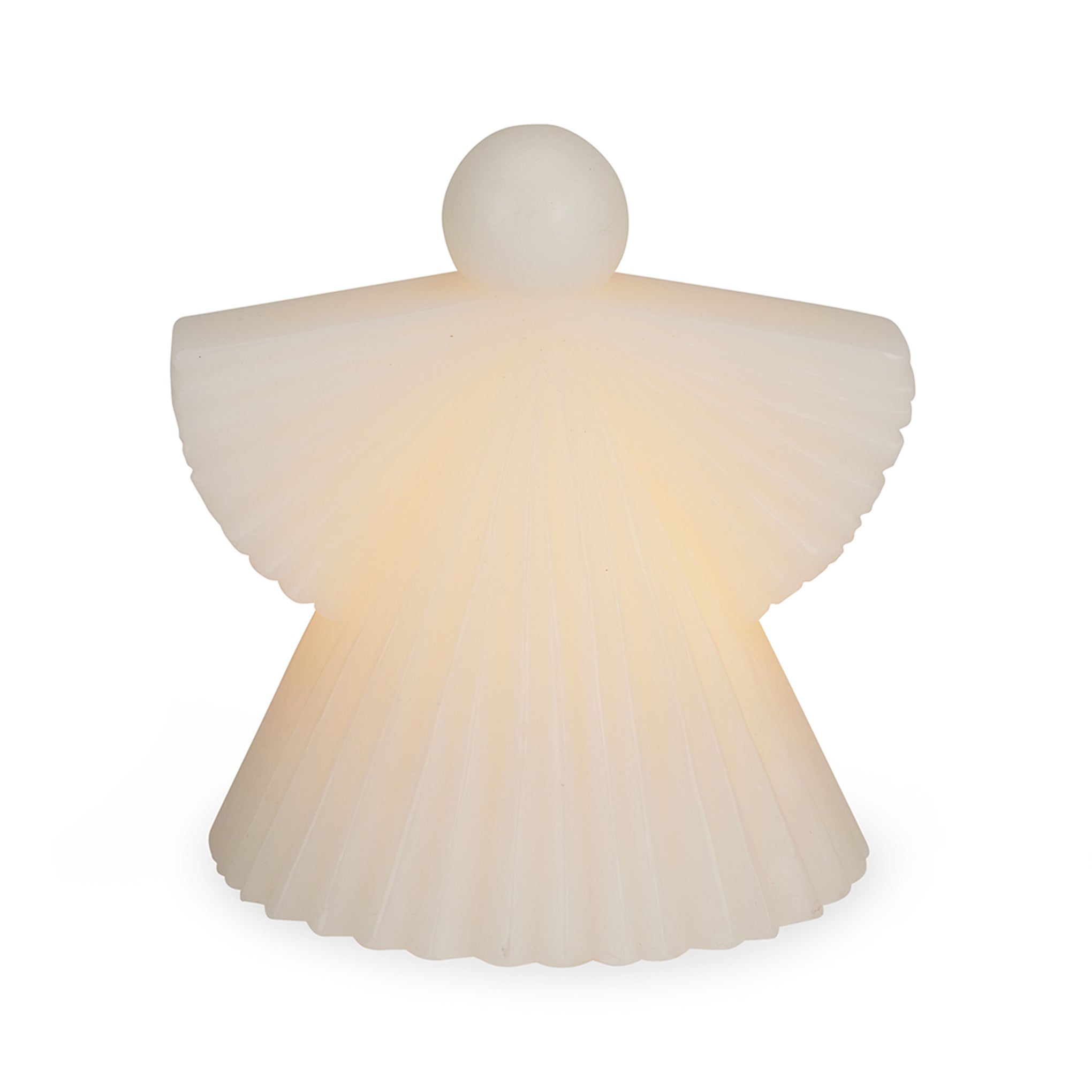 LED Lighted Wax Angel - Flameless Holiday Decor with Flickering Light