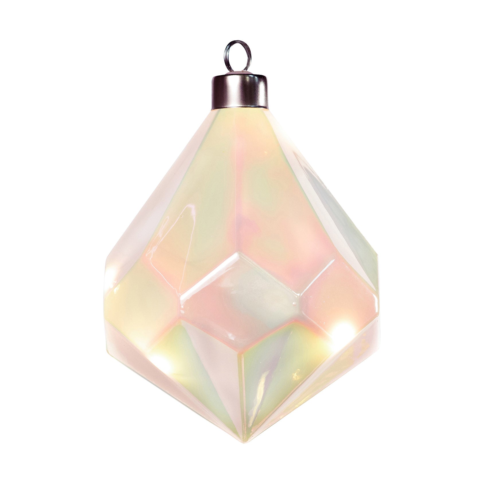MoMA LED Jewel Glass Holiday Ornament with Winter Gems