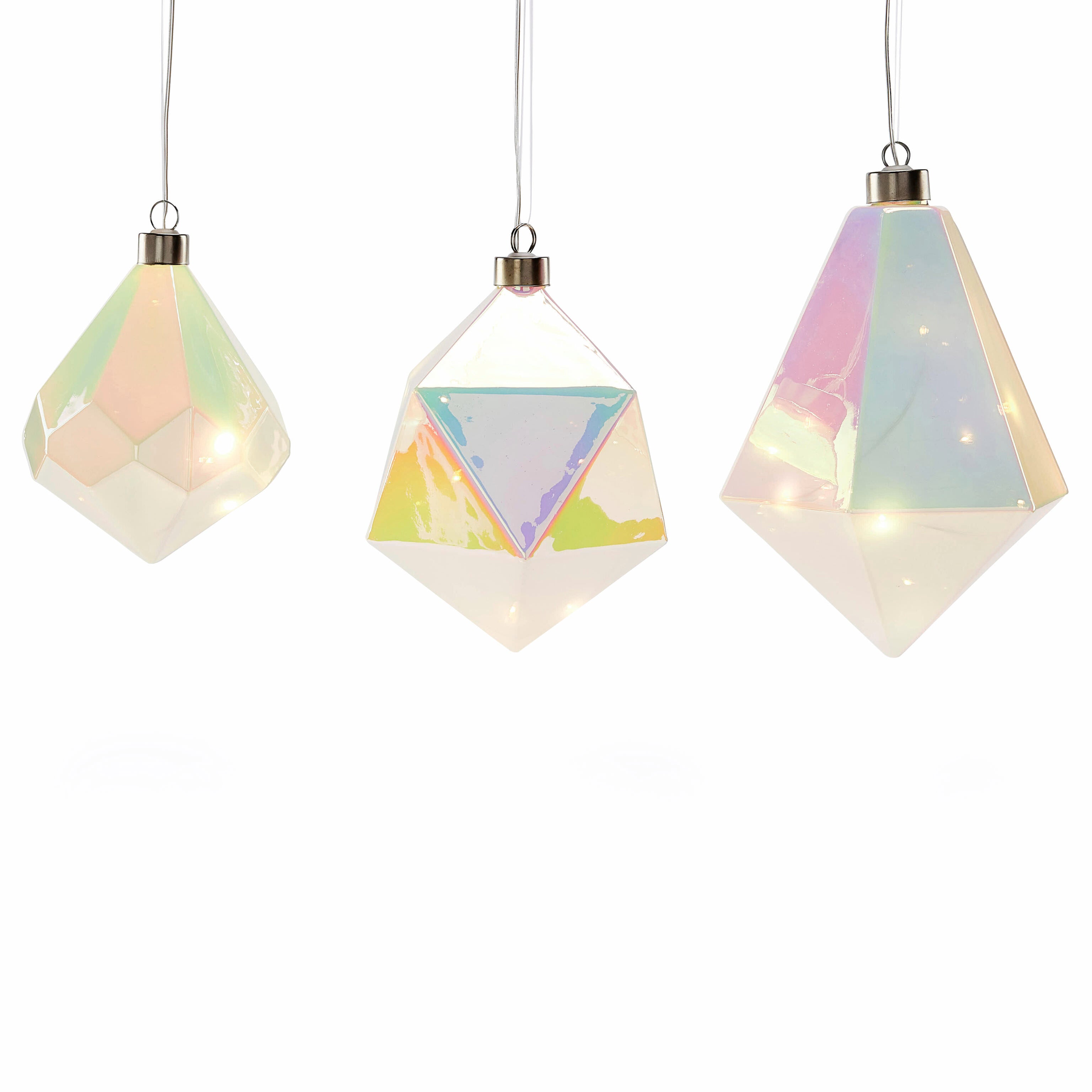 MoMA LED Jewel Glass Holiday Ornament with Winter Gems