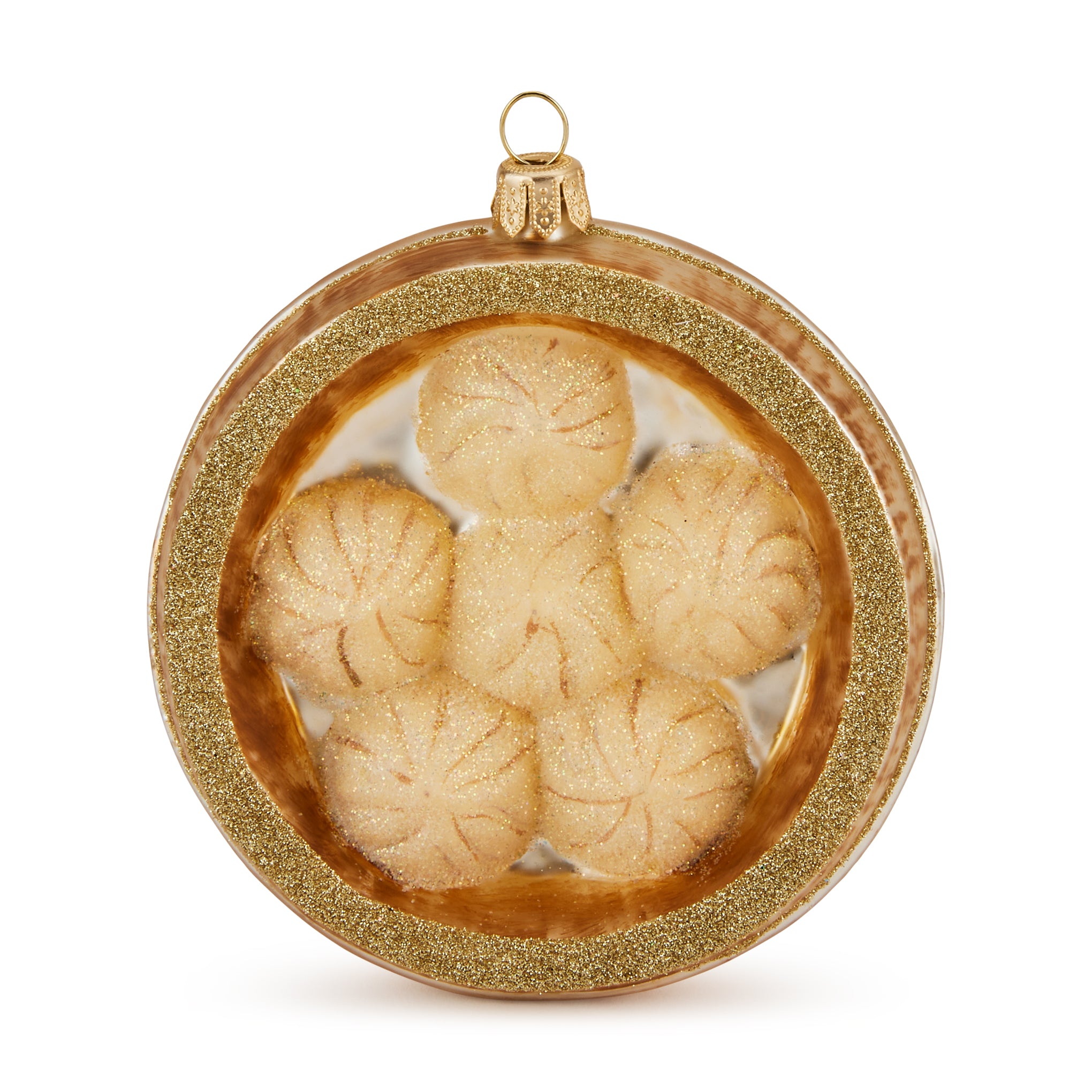 Hand-Painted Soup Dumplings Glass Christmas Ornament