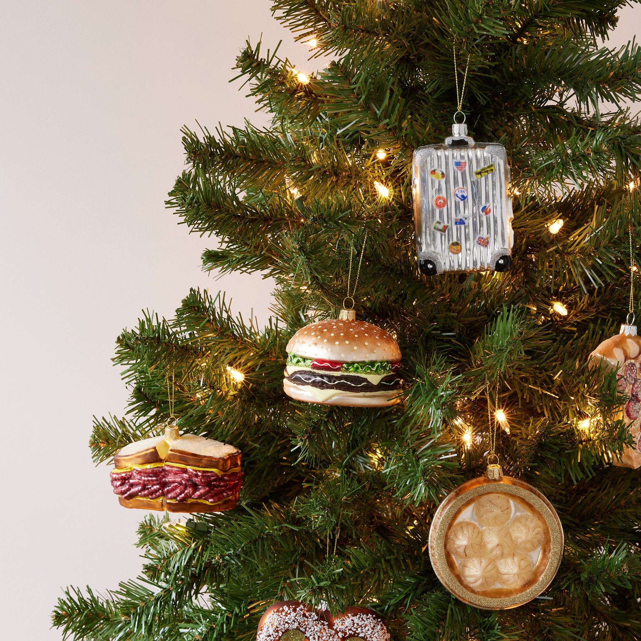 Hand-Painted Soup Dumplings Glass Christmas Ornament