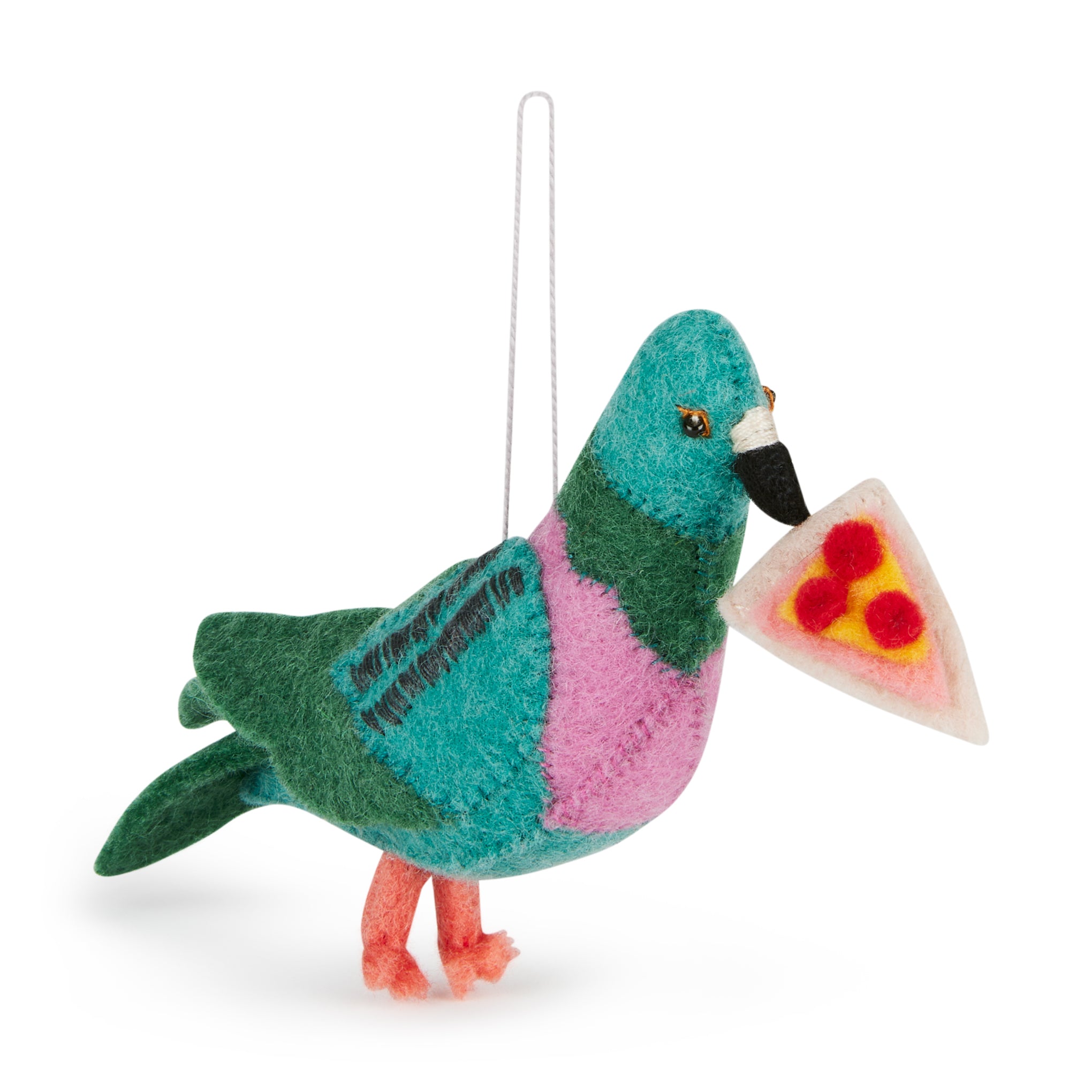 Handcrafted NYC Pigeon Felt Christmas Ornament