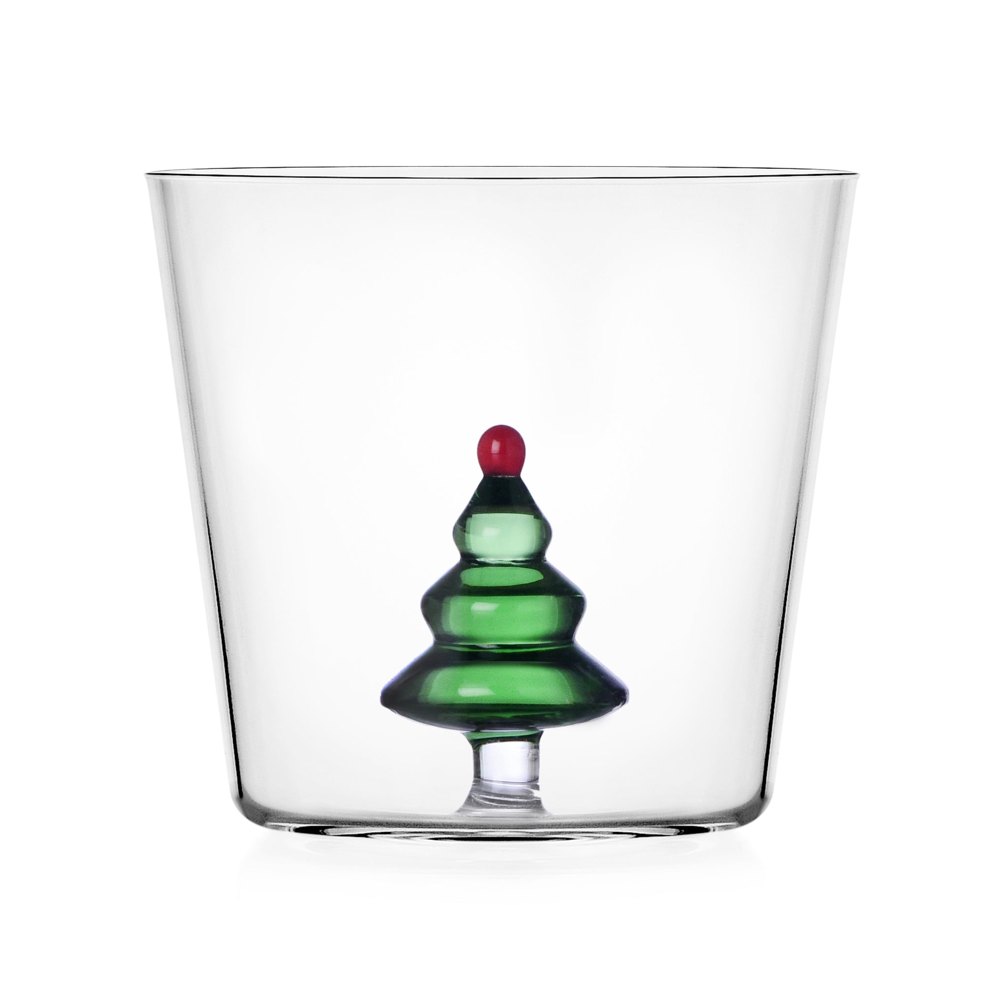 Ichendorf Milano Holiday Tree Tumbler - Elegant Borosilicate Glass Cup