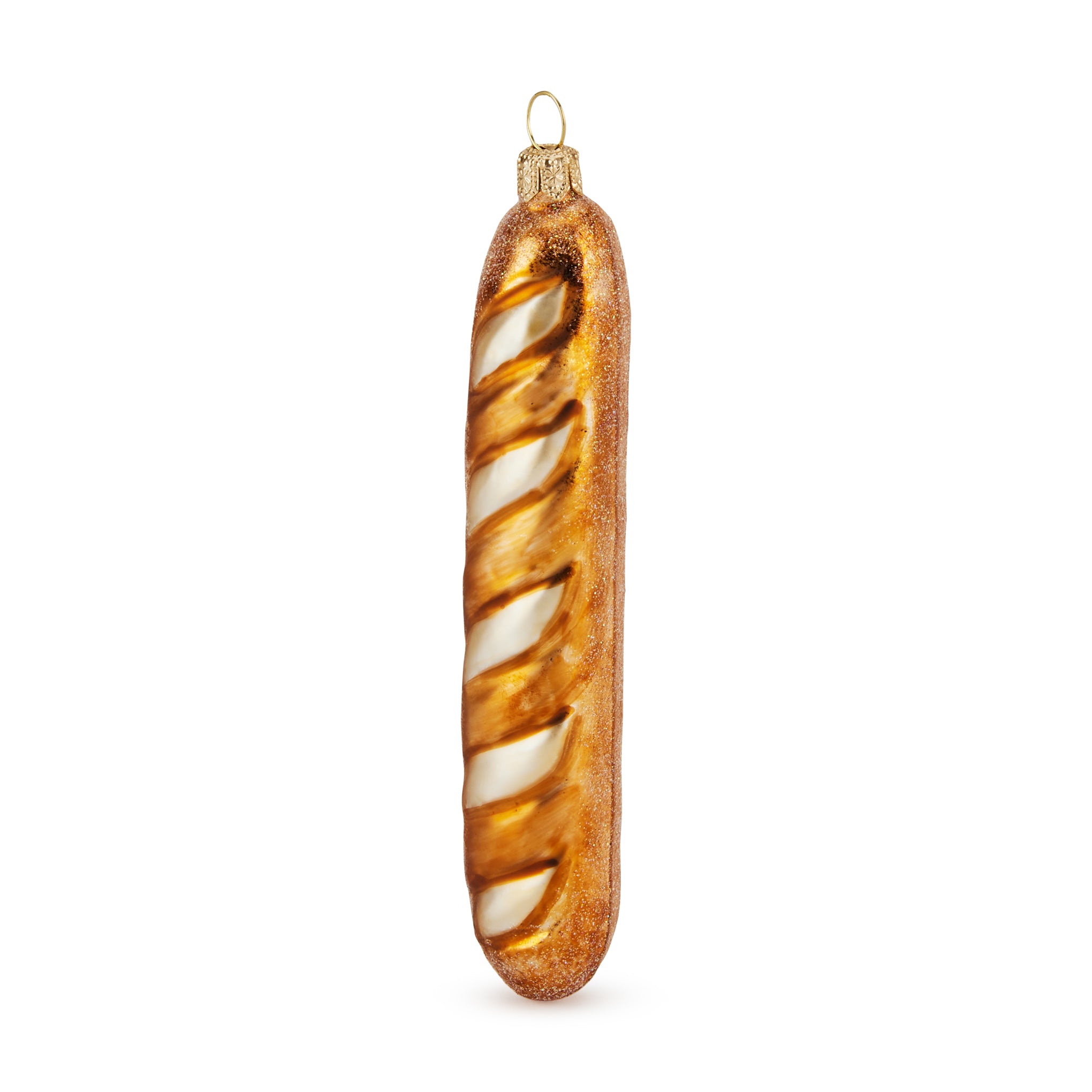 Handcrafted Glass Baguette Christmas Ornament NYC Style