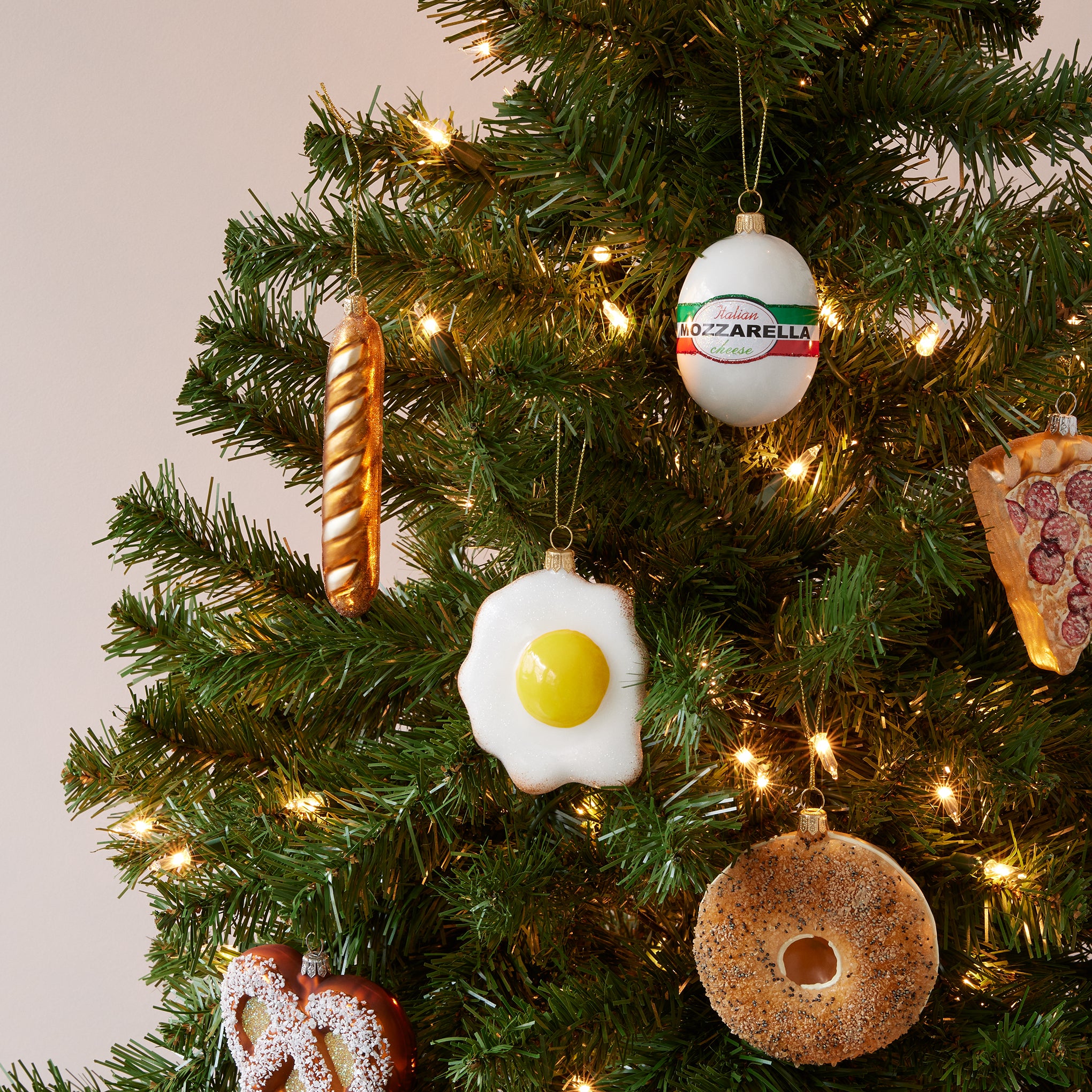 Handcrafted Glass Baguette Christmas Ornament NYC Style