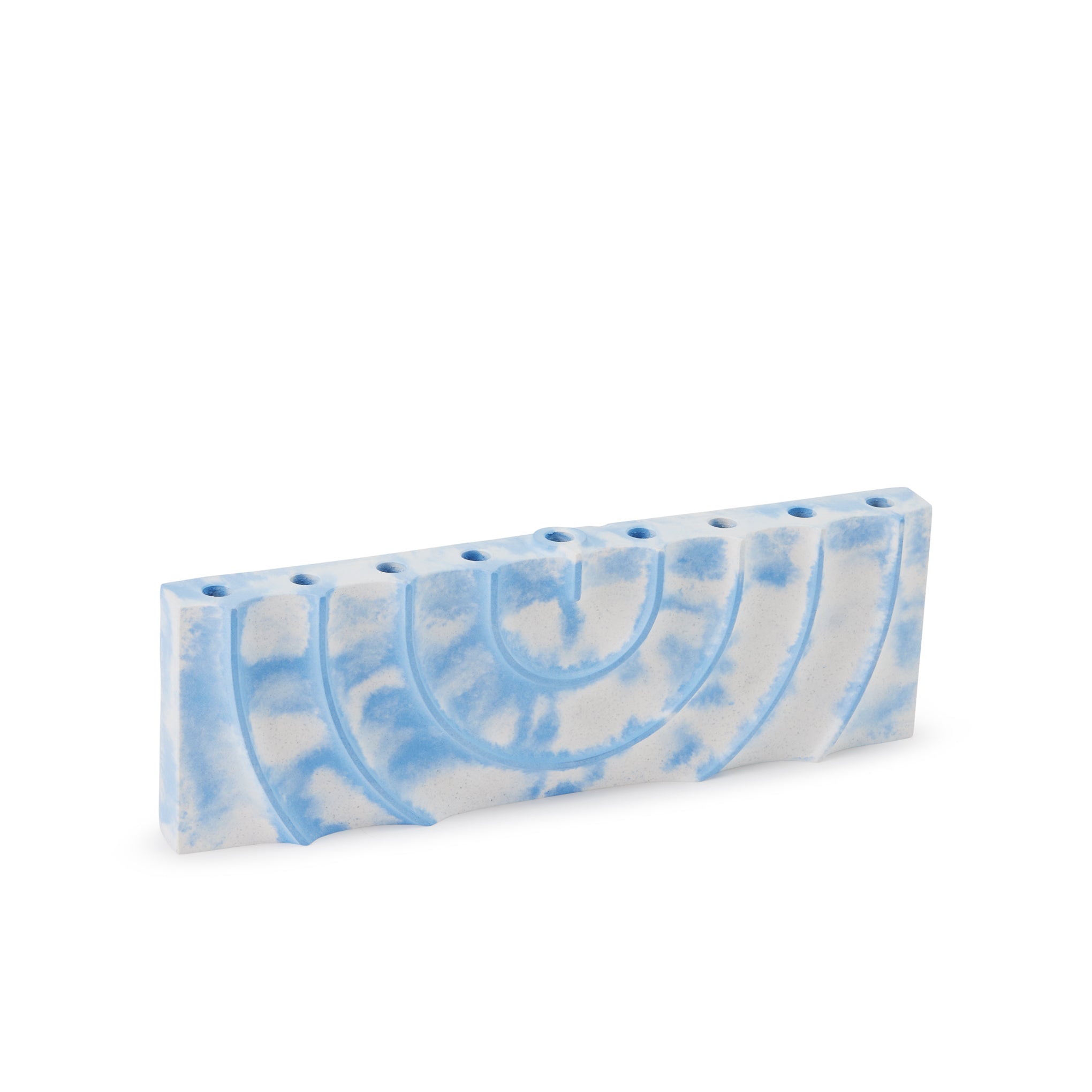Concrete Marble-Pattern Menorah for Hanukkah - Industrial Design