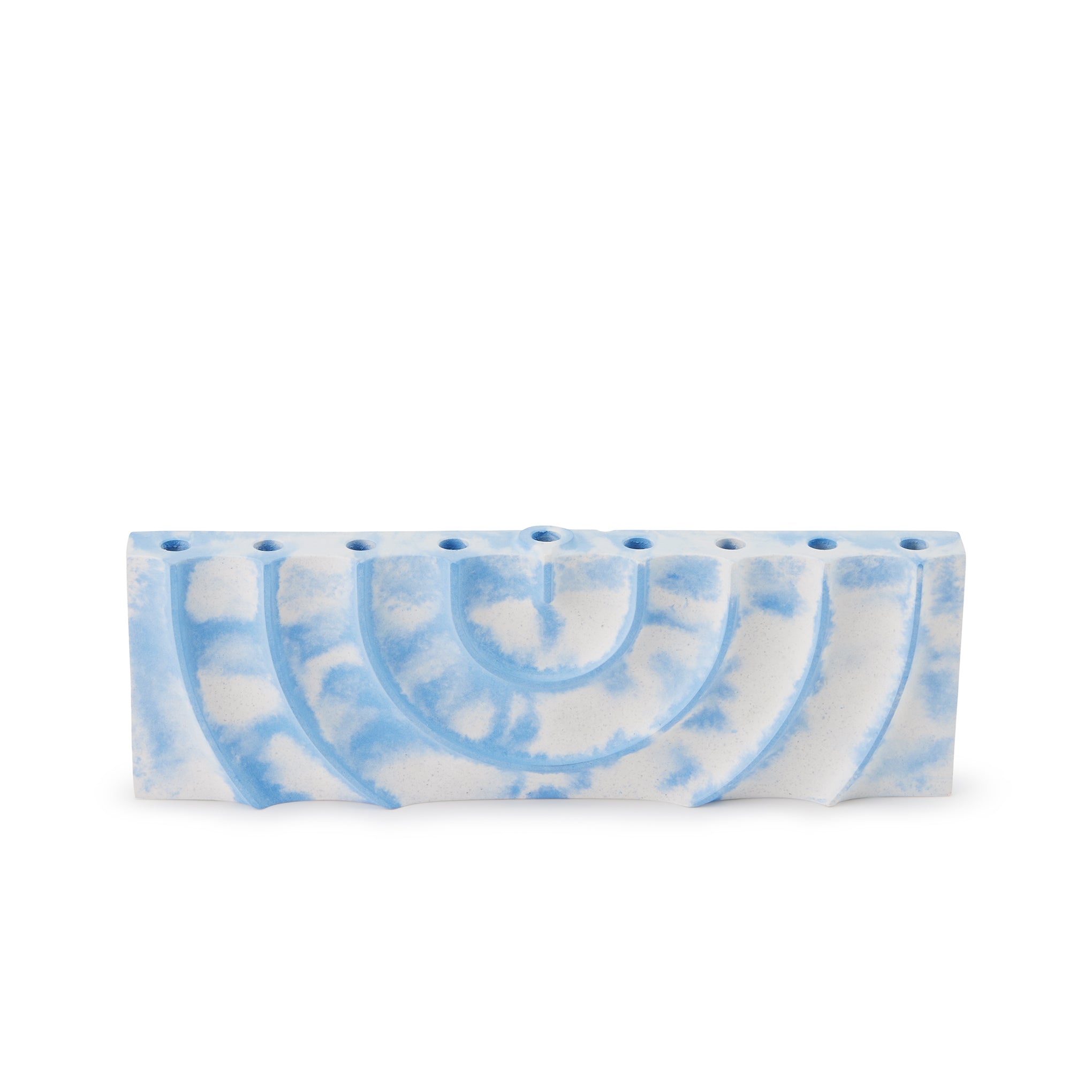 Concrete Marble-Pattern Menorah for Hanukkah - Industrial Design