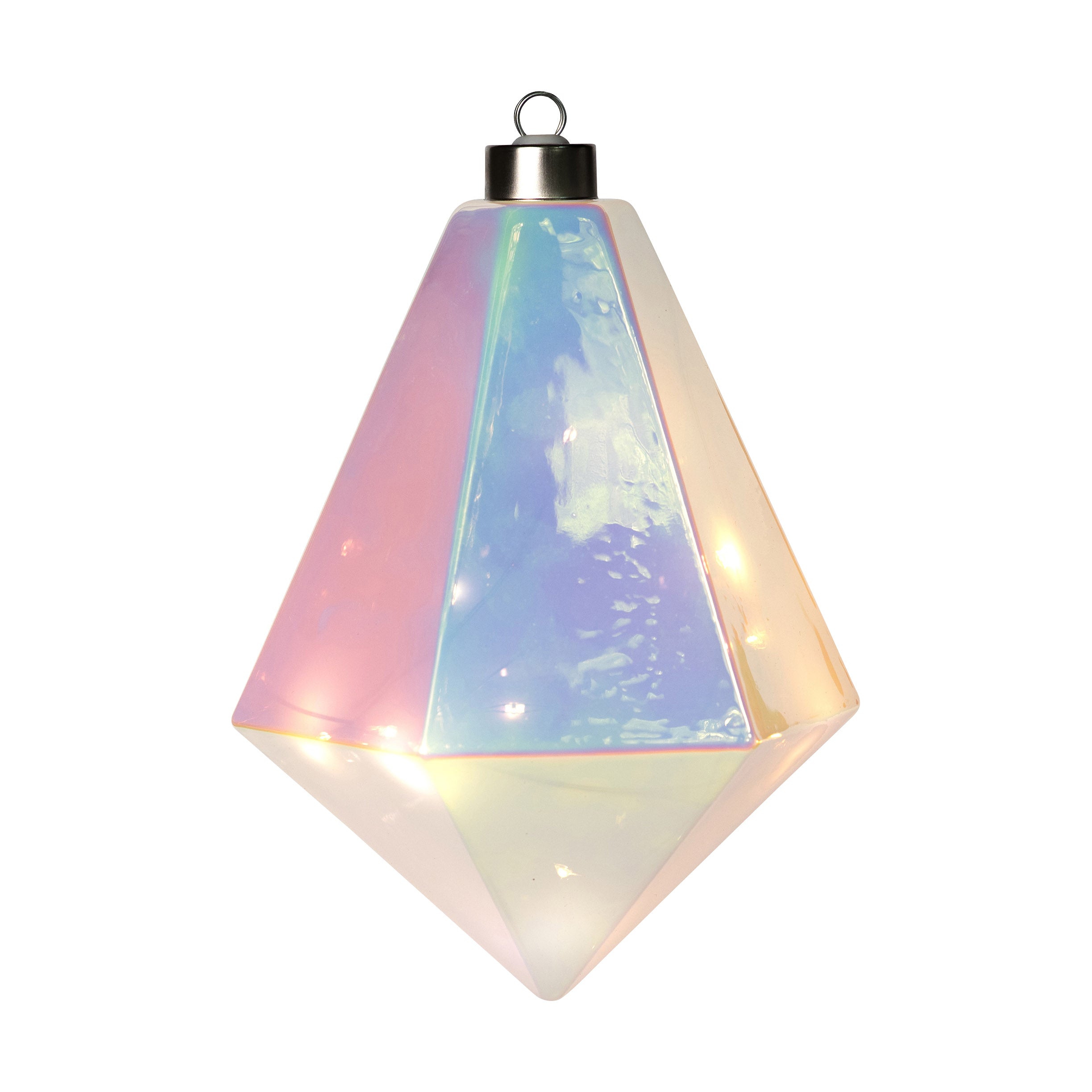 MoMA LED Diamond Glass Holiday Ornament with Lights