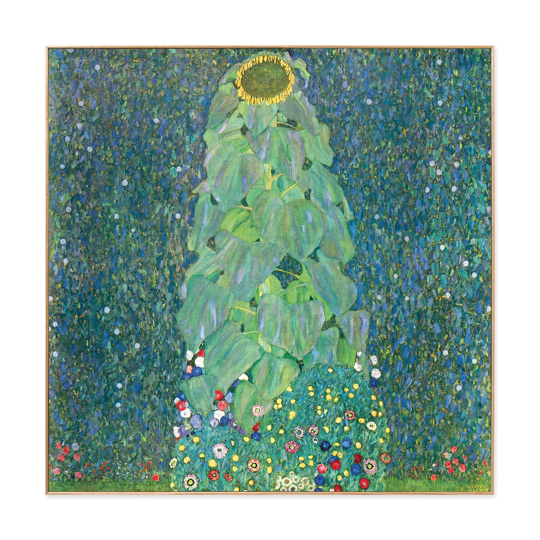 Gustav Klimt The Sunflower Framed Art Print in Sustainable Ash Wood Frame