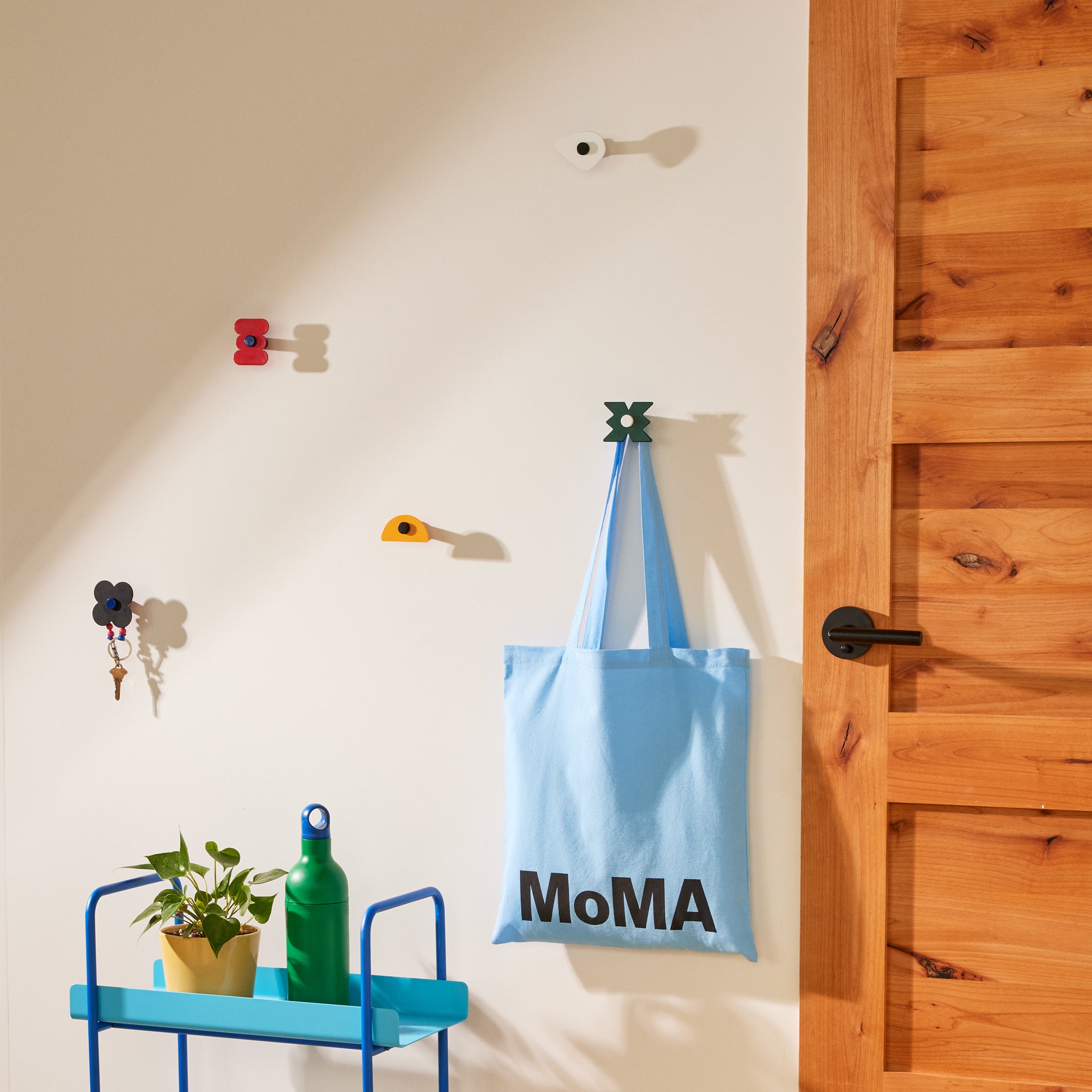 Handcrafted White Wall Hook by Blue Balcony – Modern Shapes Design