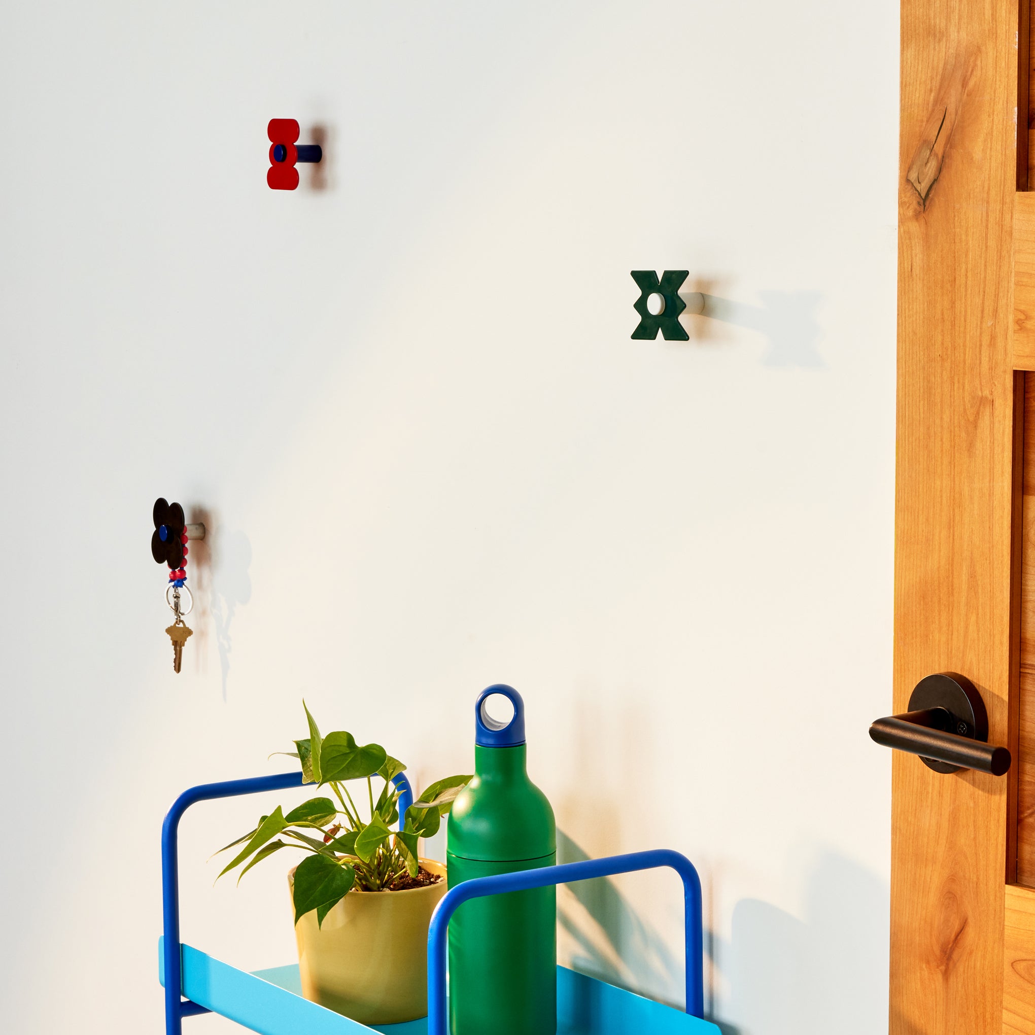 Handcrafted White Wall Hook by Blue Balcony – Modern Shapes Design