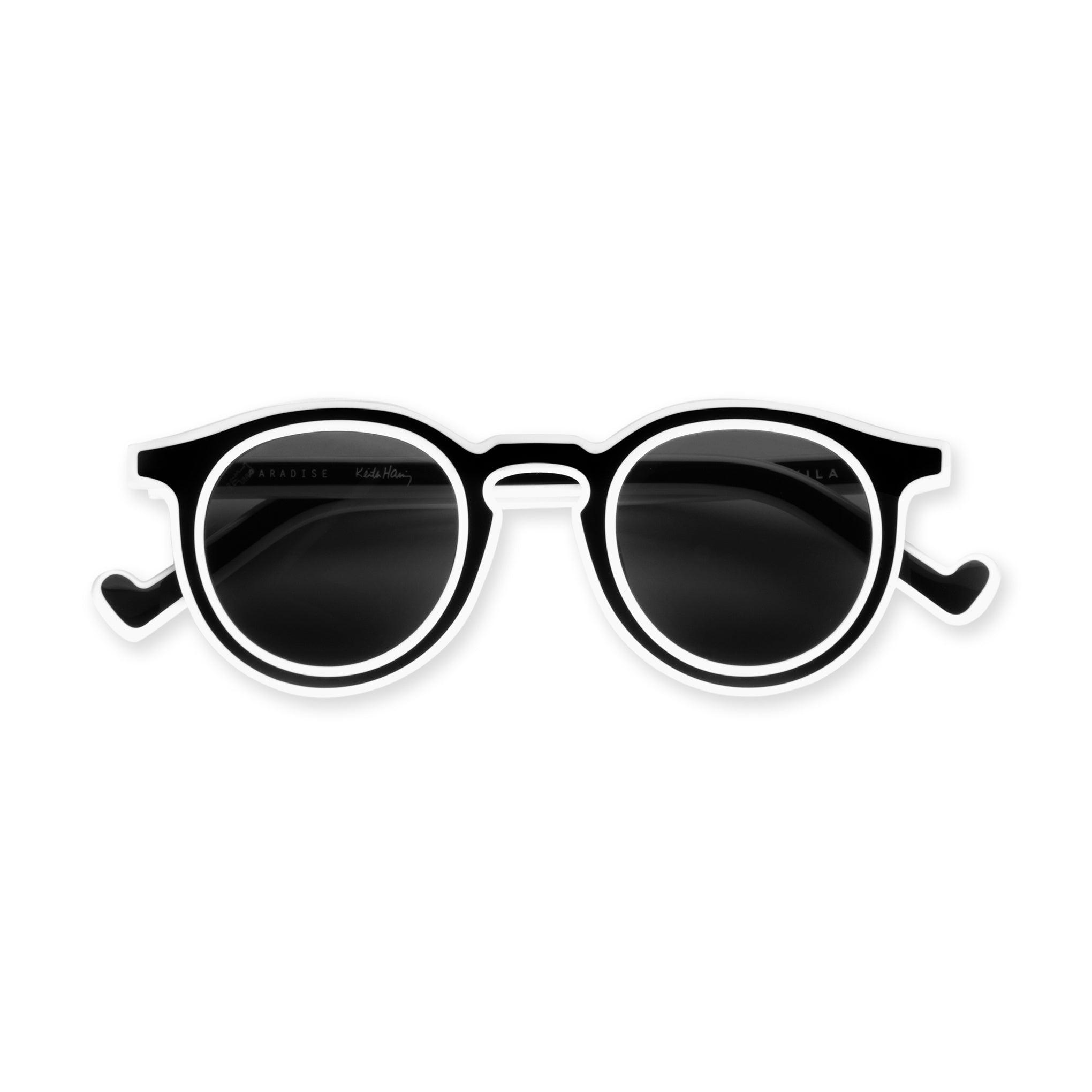Keith Haring Art Sunglasses - Black & White Eco-Friendly Acetate