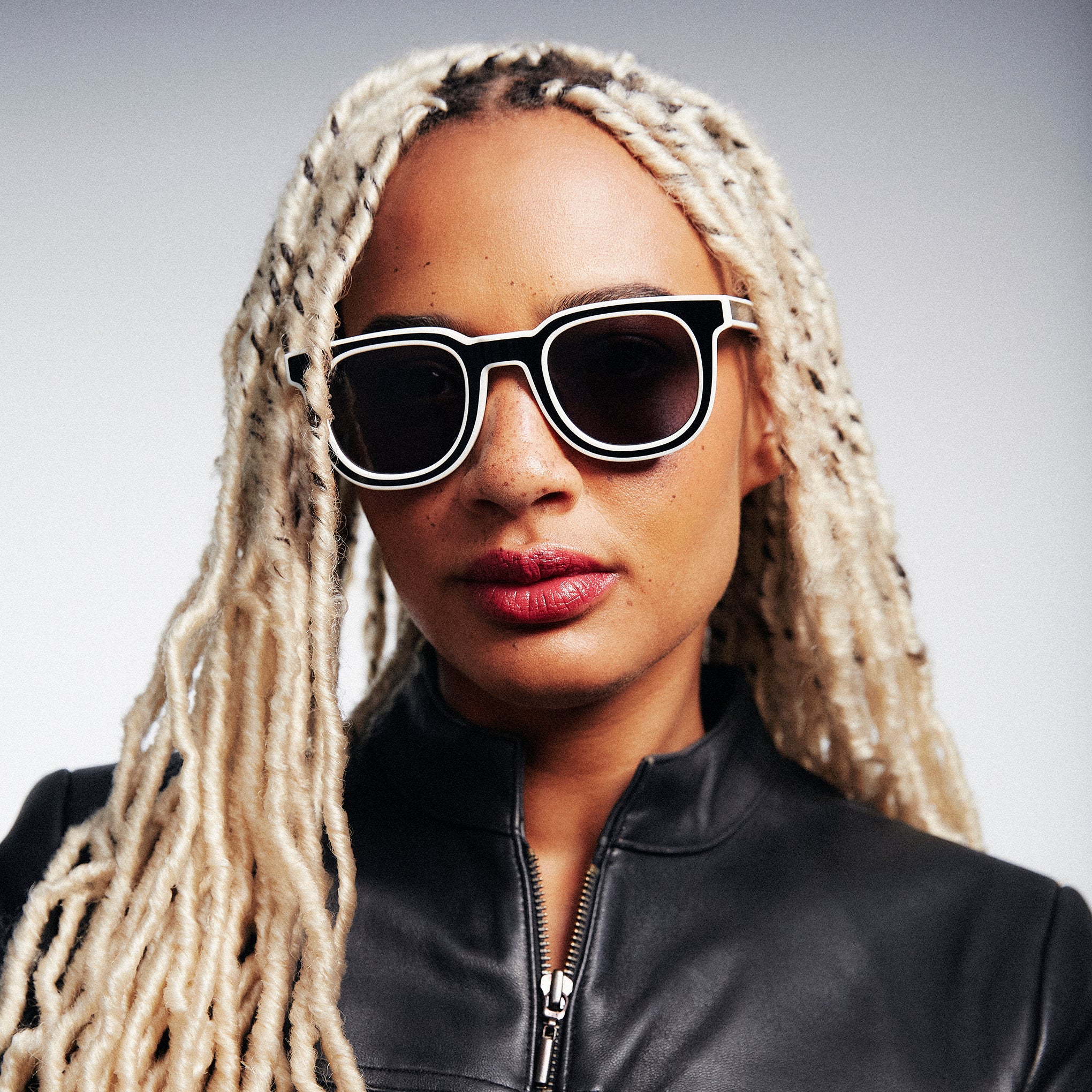 Keith Haring Art Sunglasses - Black & White Eco-Friendly Acetate