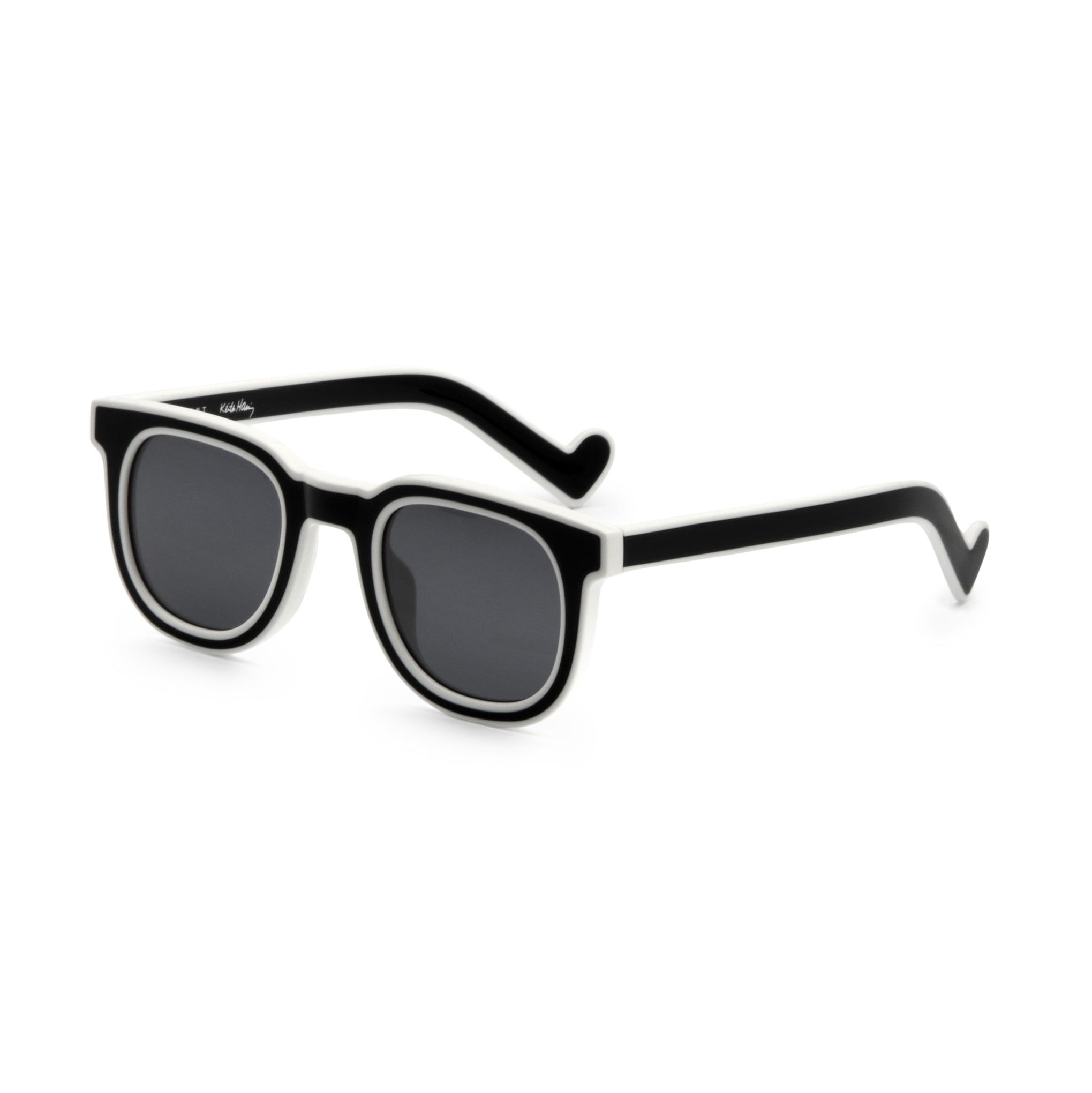 Keith Haring Art Sunglasses - Black & White Eco-Friendly Acetate