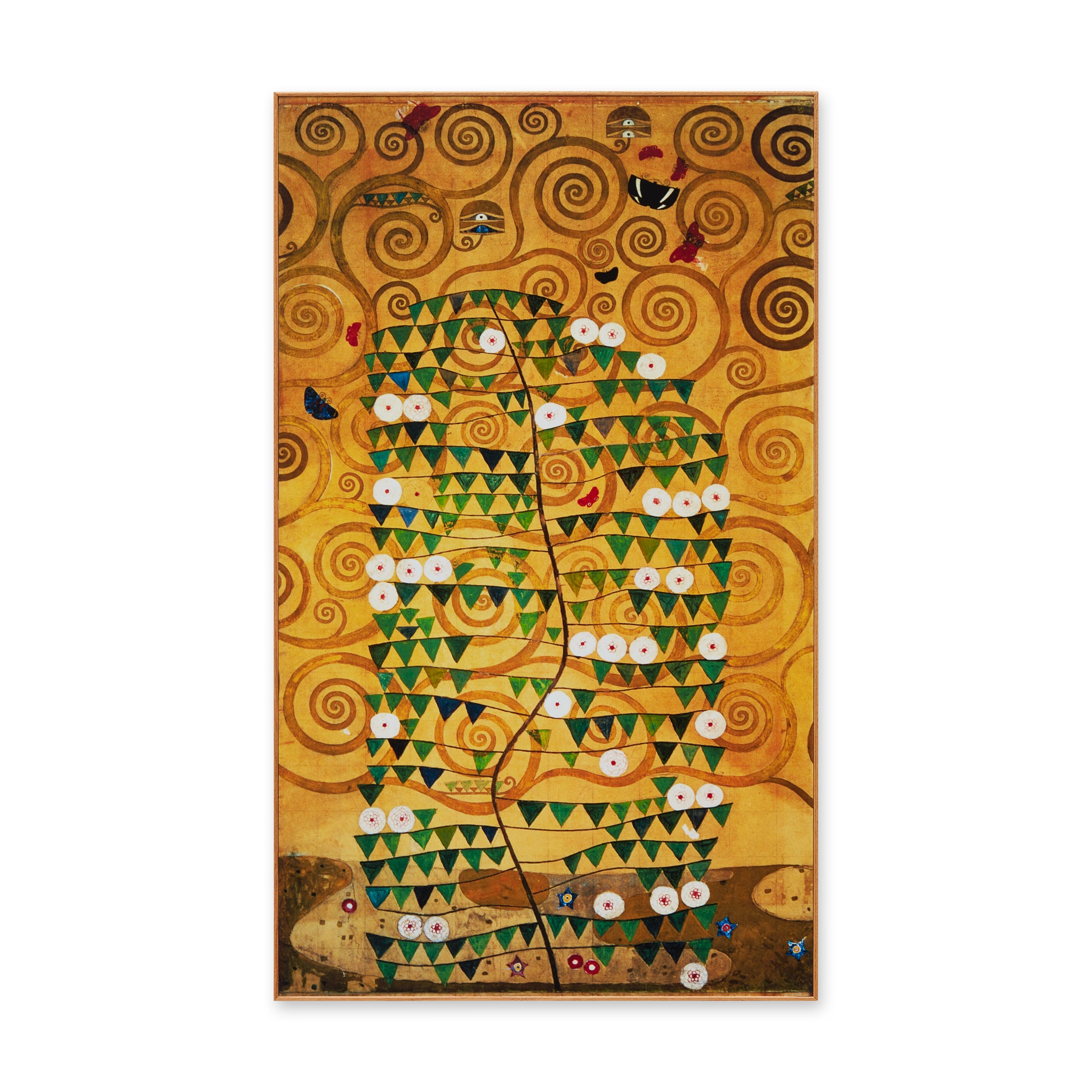 Gustav Klimt Tree of Life Art Print Framed in Sustainable Ash Wood