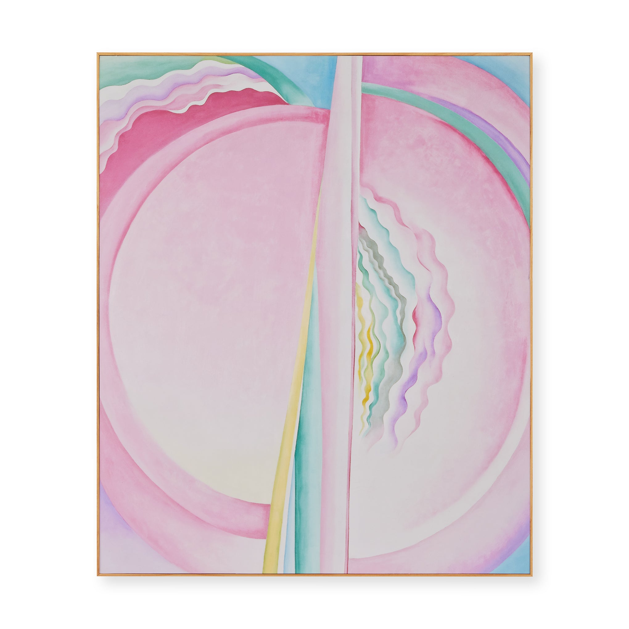Georgia O’Keeffe Pink Abstraction Art Print Framed 24x20"