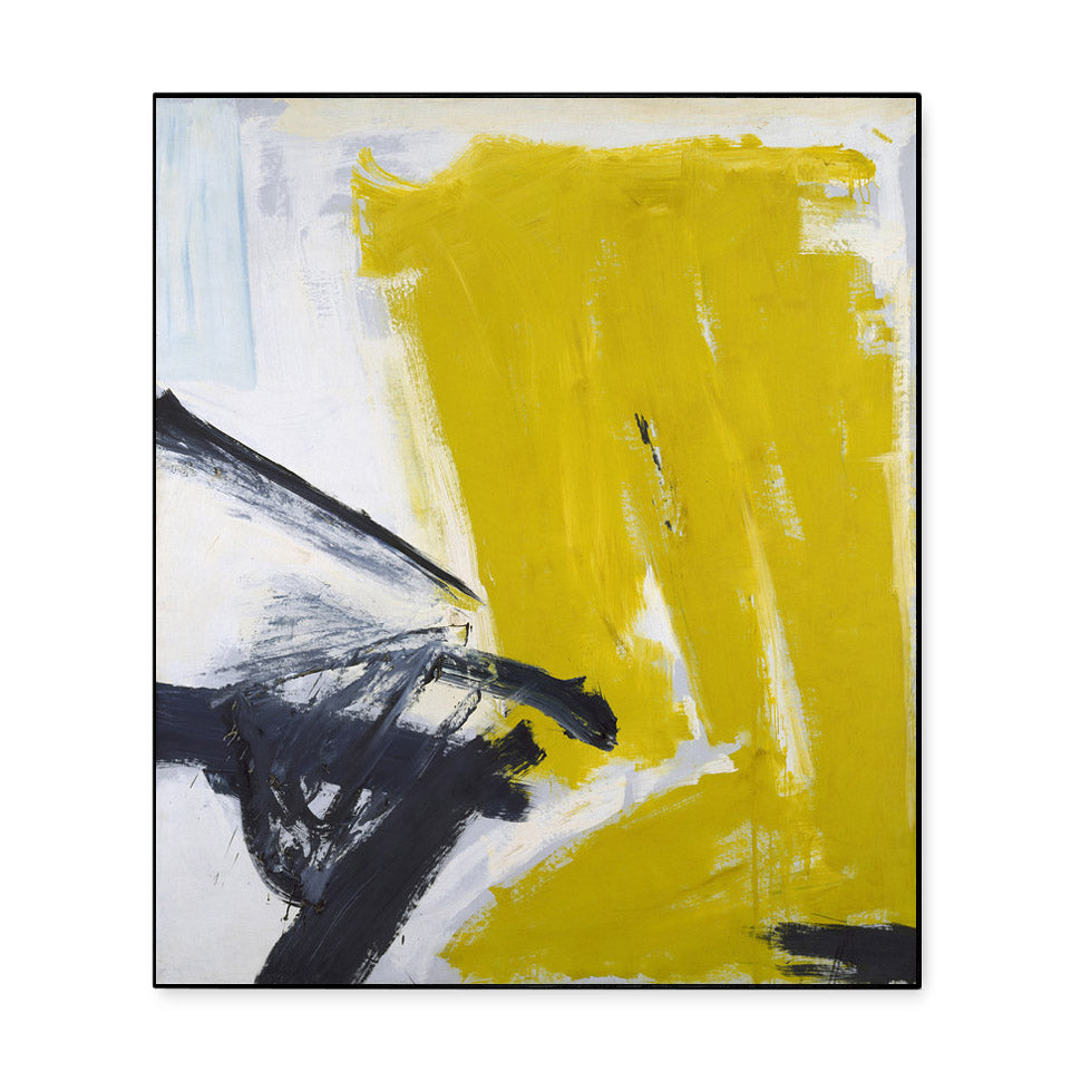 Franz Kline Zinc Yellow Framed Print - Black Ash Wood Frame