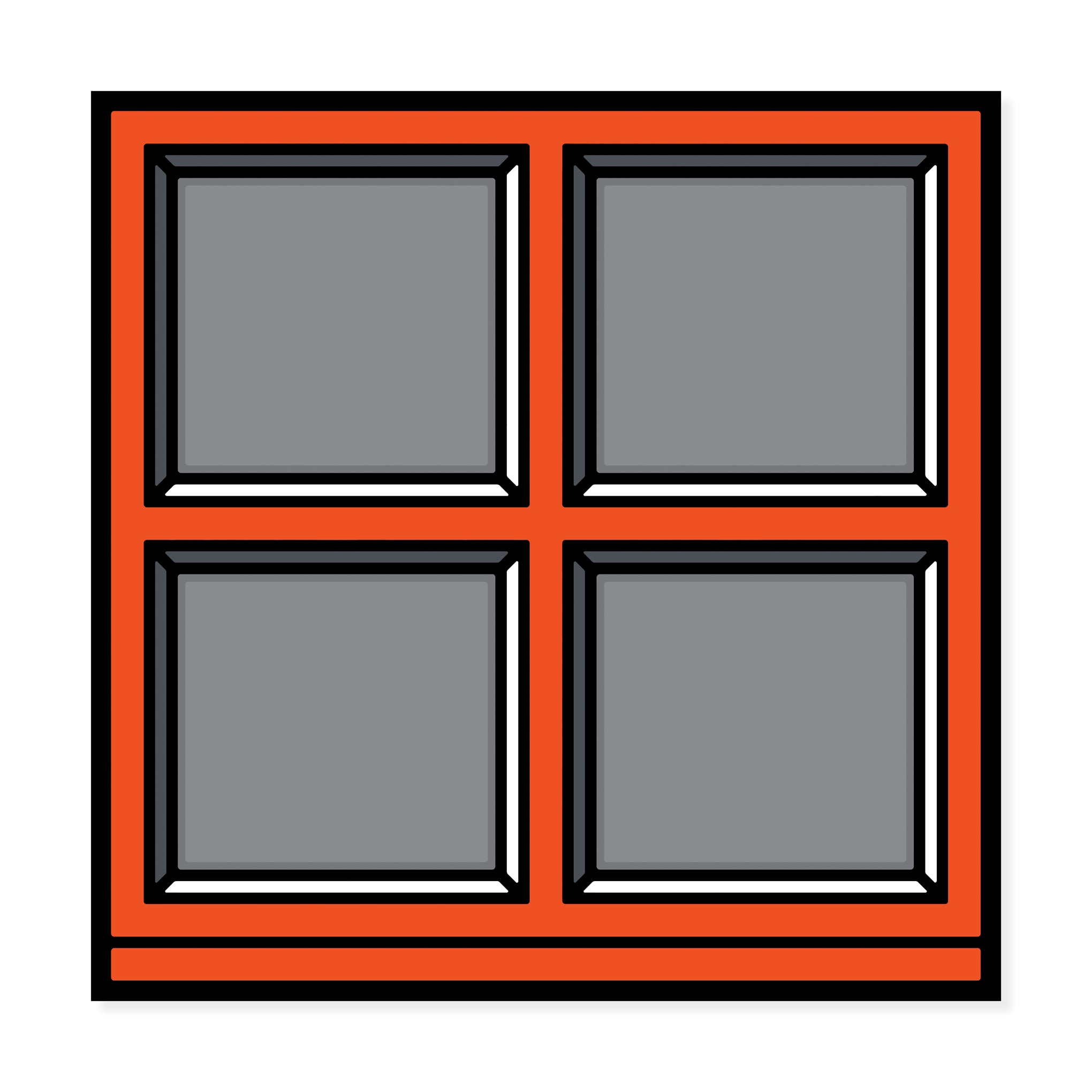 Richard Woods Window 01 Art Print Framed in Black Oak