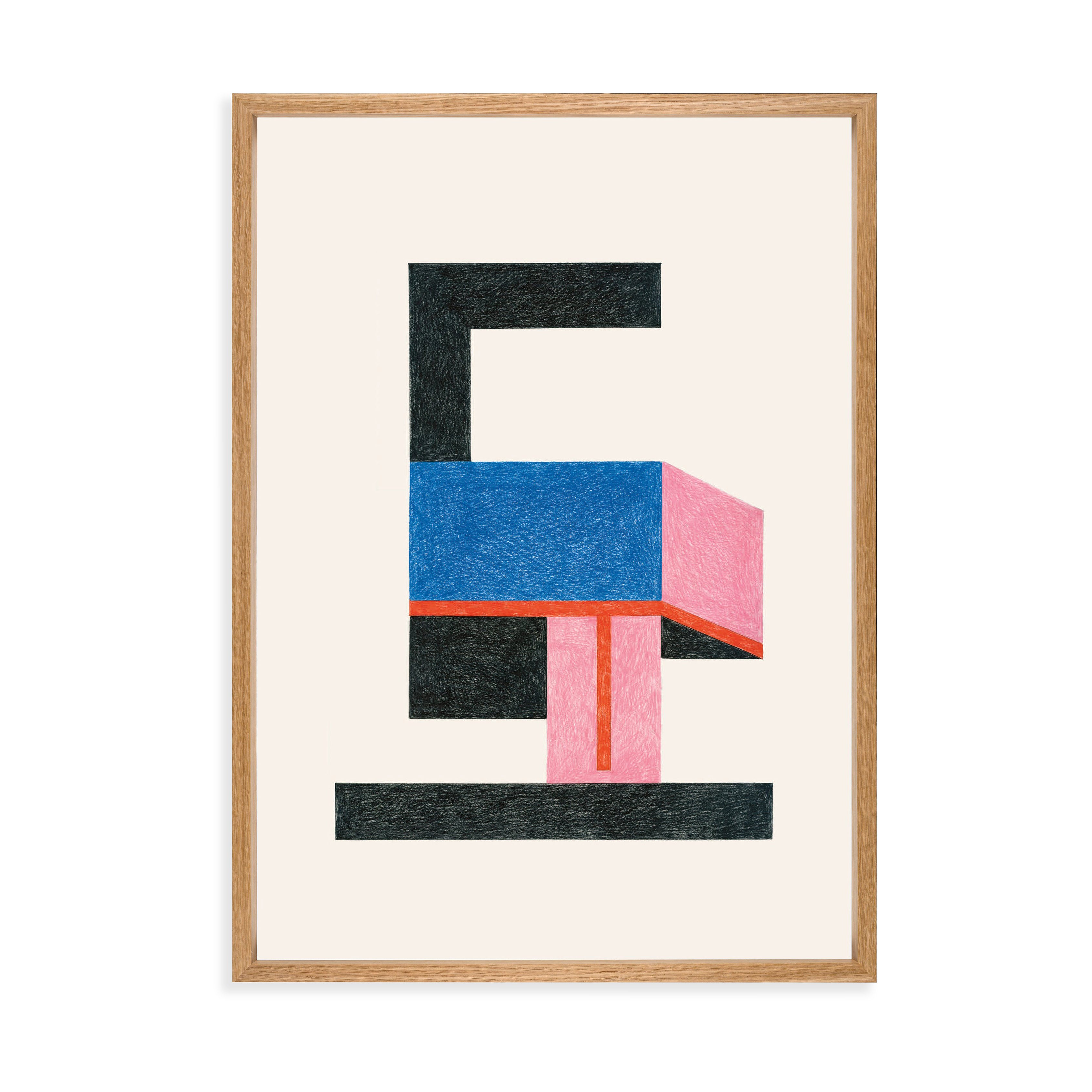 Nathalie Du Pasquier Freddo Framed Art Print - Oak Frame, MoMA Collection