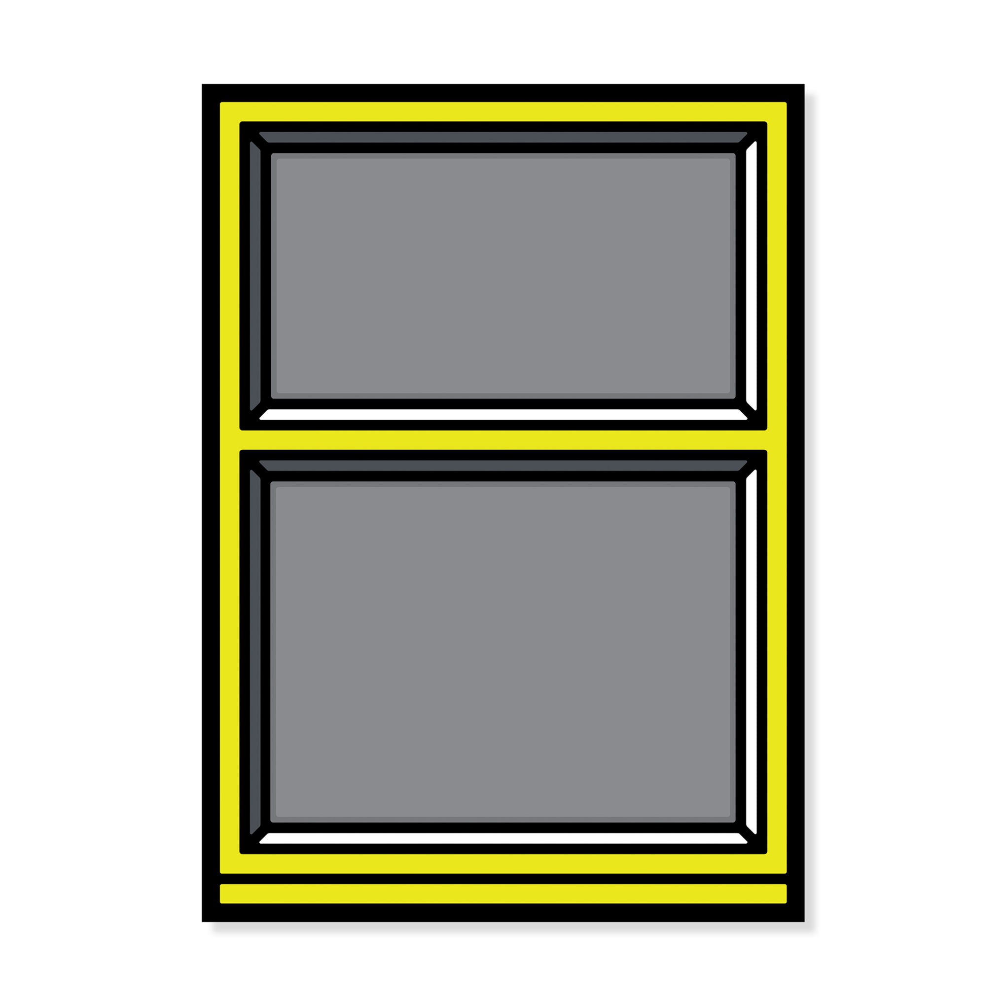 Richard Woods Window 02 Framed Art Print - Black Oak Frame
