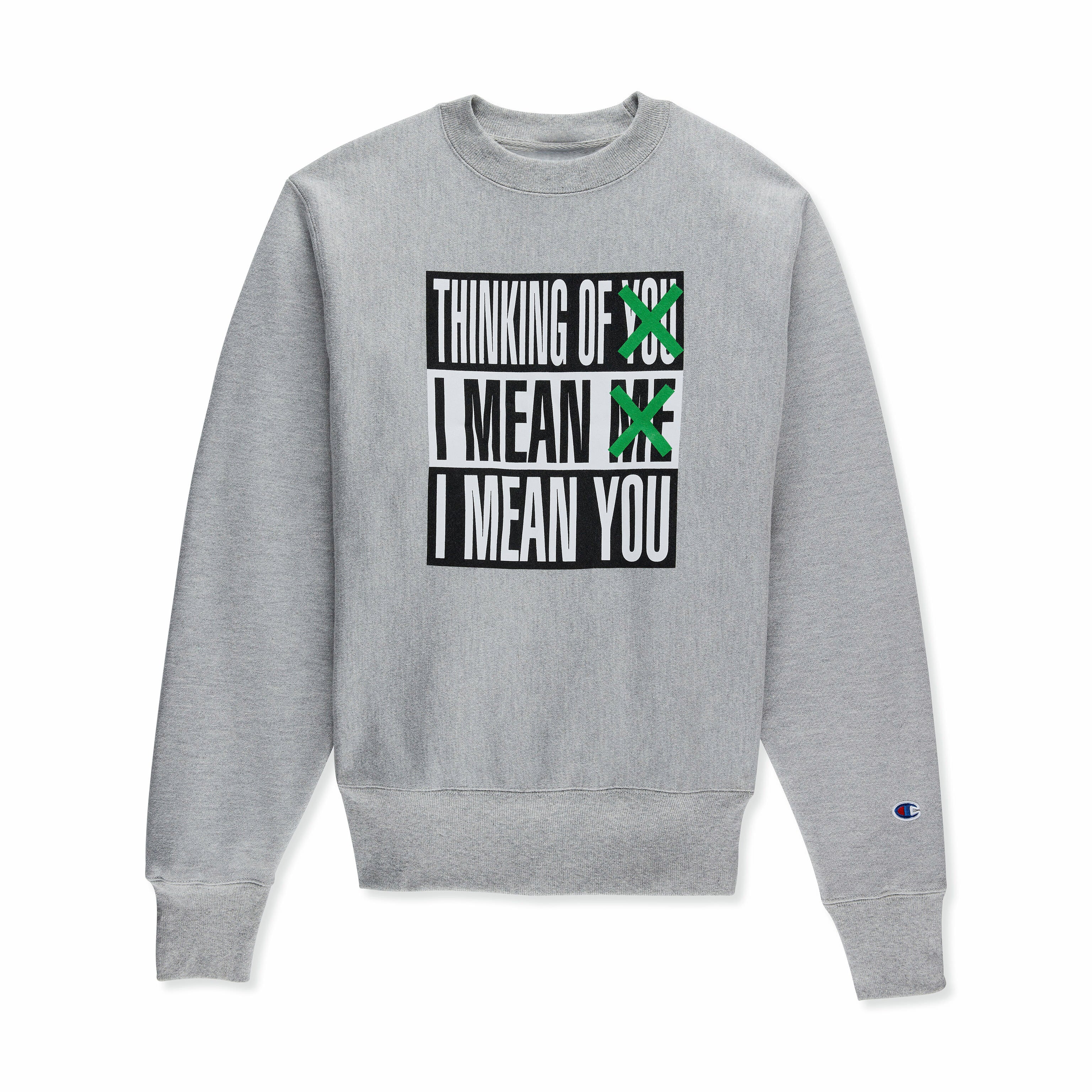 Barbara Kruger Champion Sweatshirt - MoMA Art Collection Cotton Blend