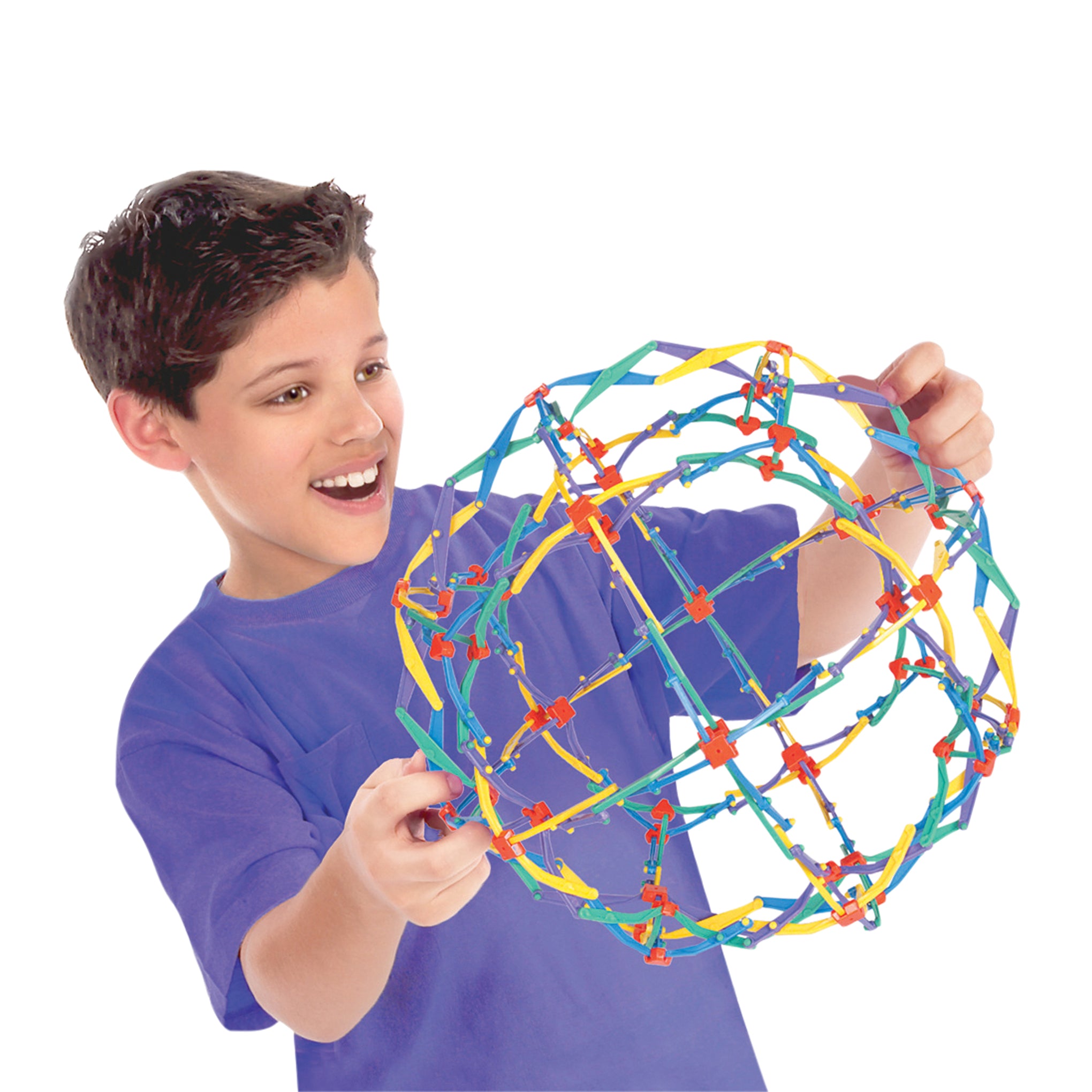 Hoberman Rainbow Sphere Toy – Expandable Colorful Kids & Adults Plaything