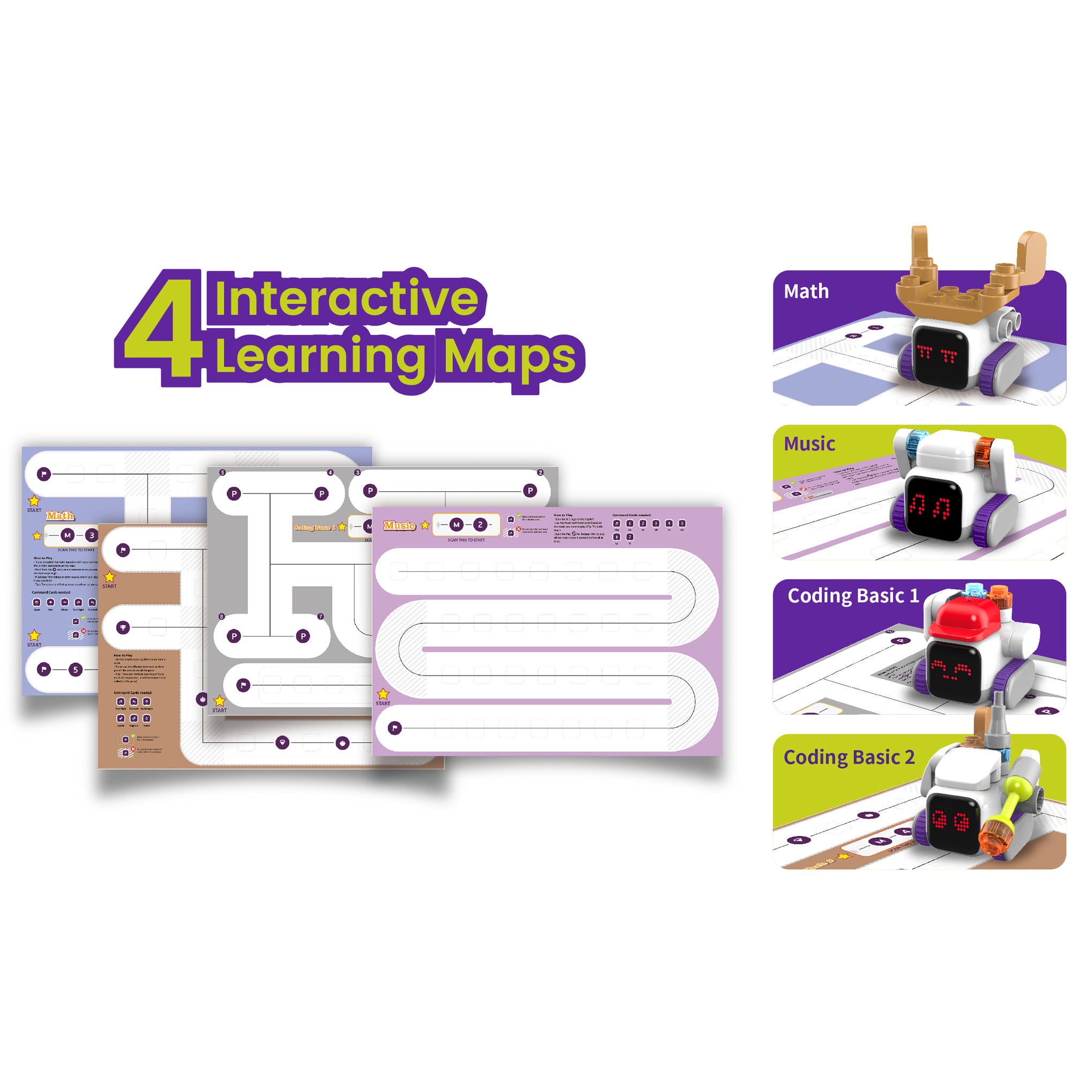 Mini Coding Robot for Kids - Screen-Free STEM Learning Toy Ages 3+