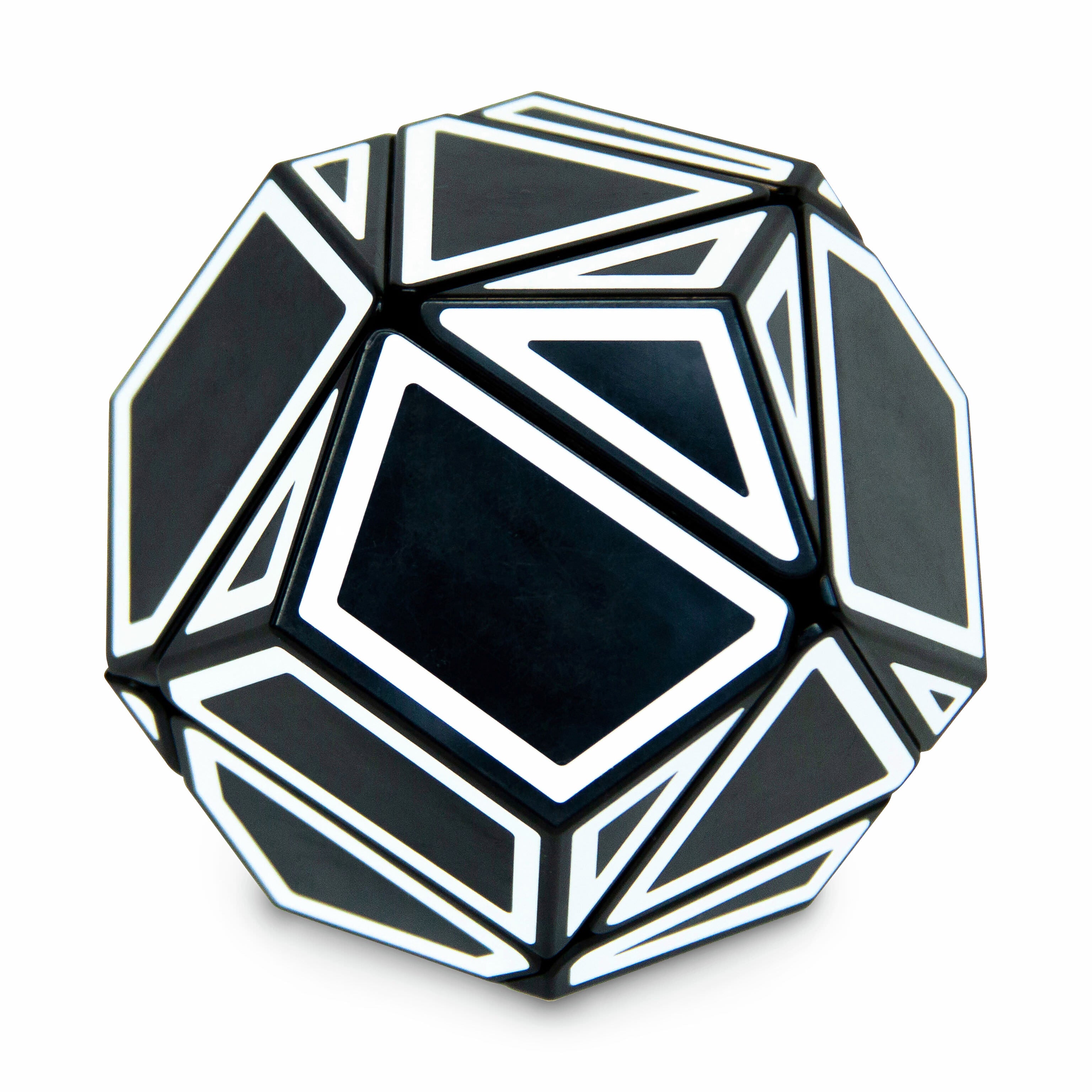 Ghost Xtreme Black & White Puzzle Toy for Adults – 12-Sided Dodecahedron Brainteaser