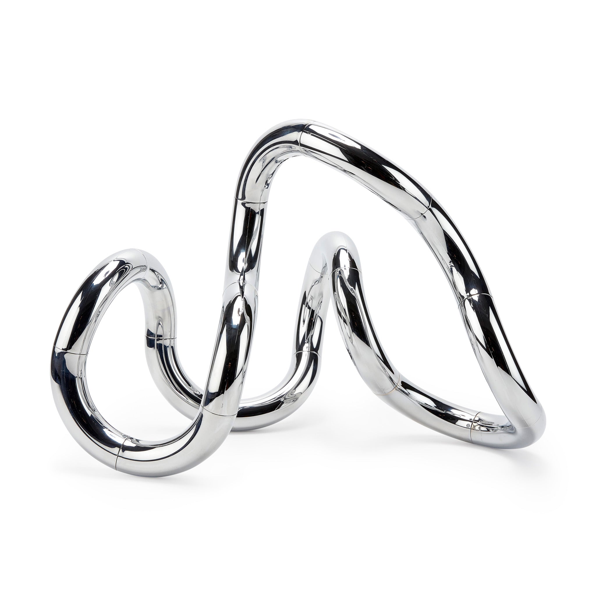 Tangle Chrome Sculpture Toy - Large Endless Knot Desk Decor