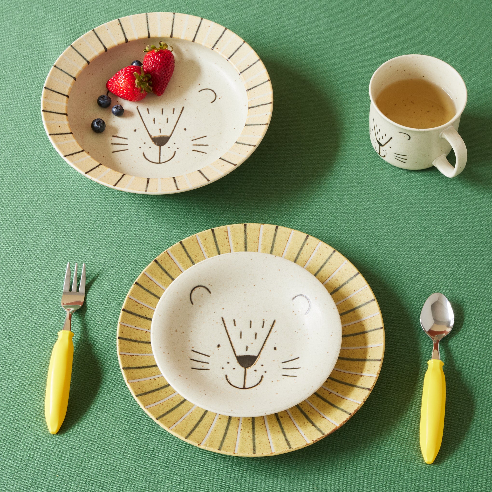 Banana-Shaped Kids Cutlery Set - Stainless Steel Spoon & Fork