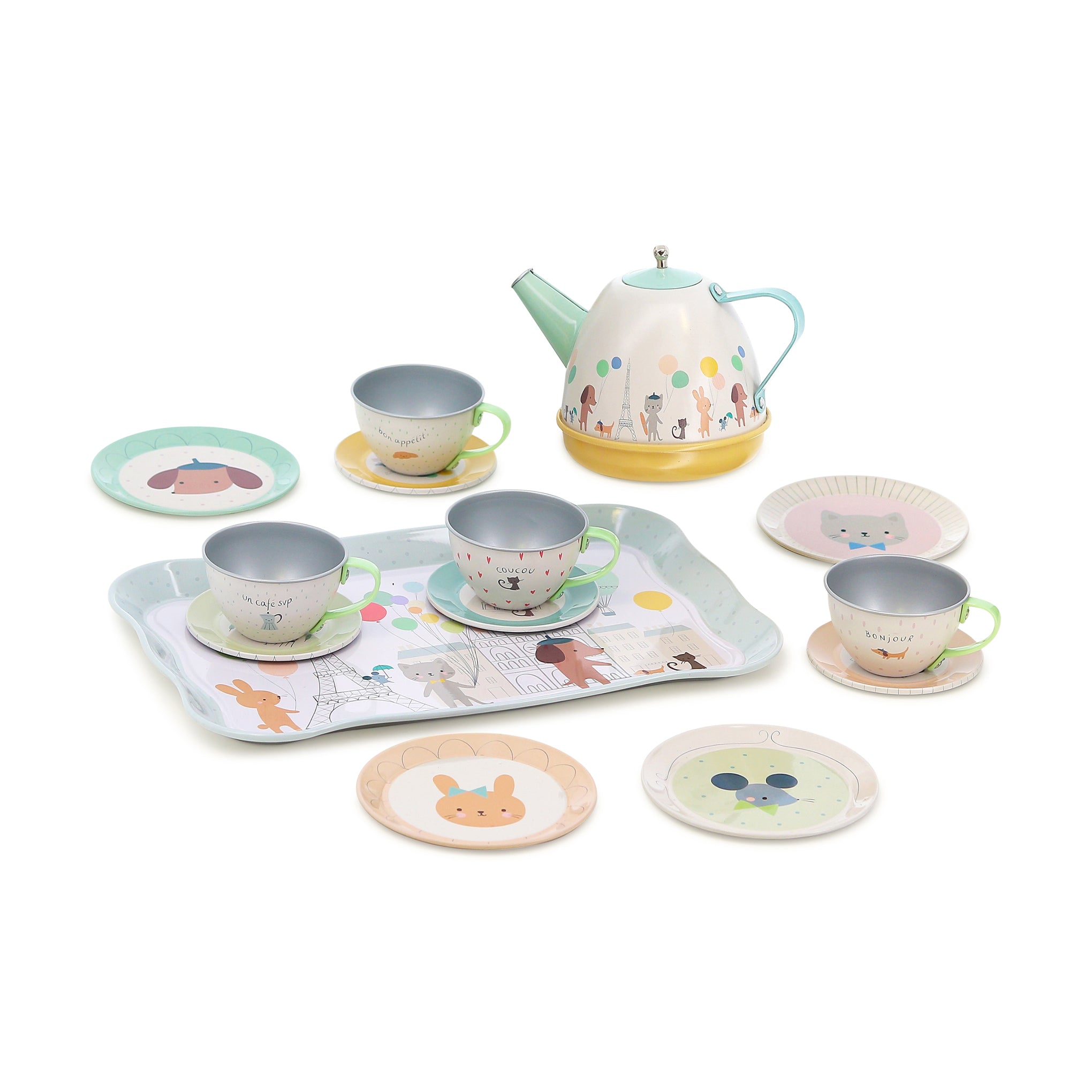 Vilac Musical Tea Party Set Toy for Kids with Happy Birthday Song