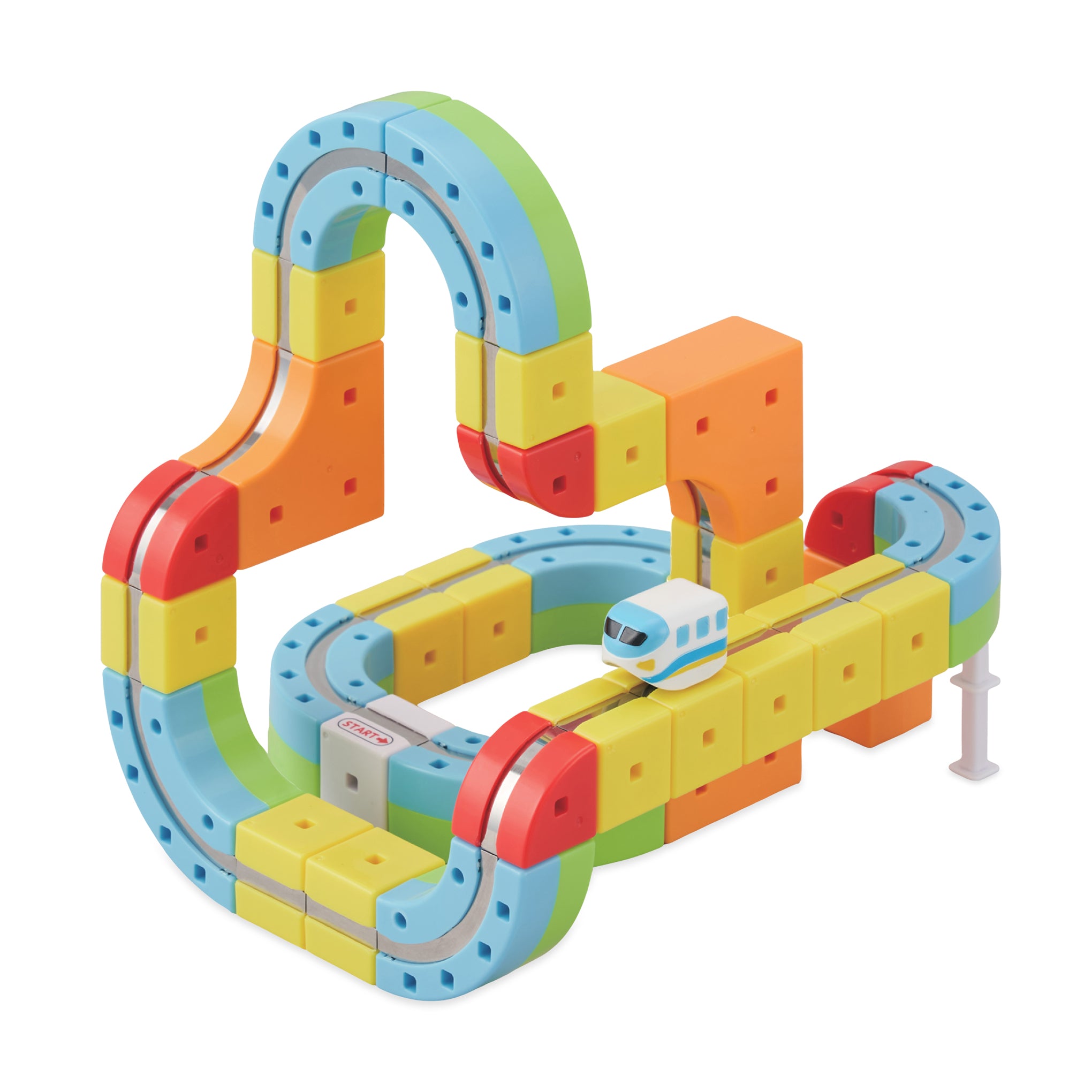 Magnetic Train Toy Set - 32pc Building Blocks with Mini Train