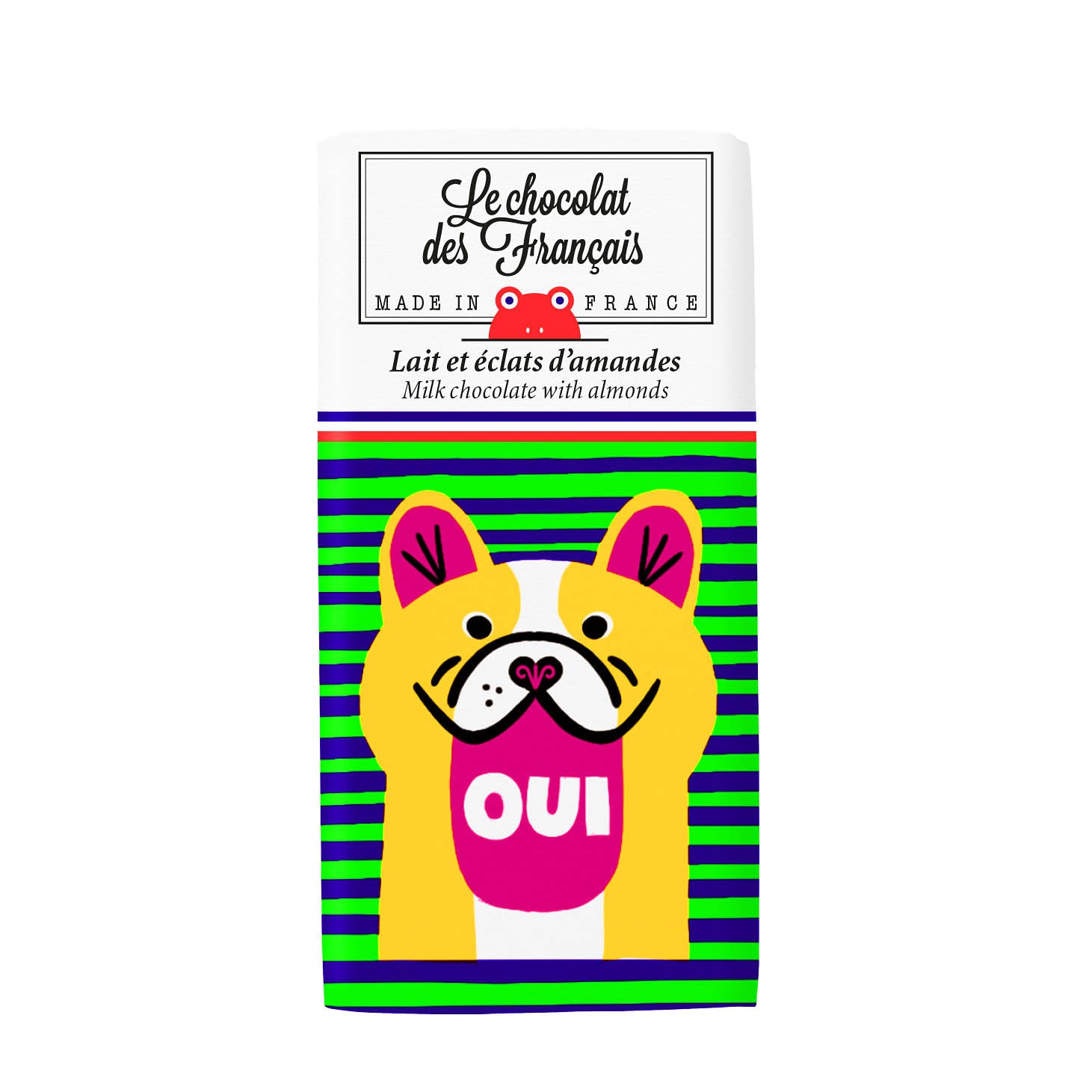 Le chocolat des Français Mini Milk Chocolate Bar with Almonds - Made in France