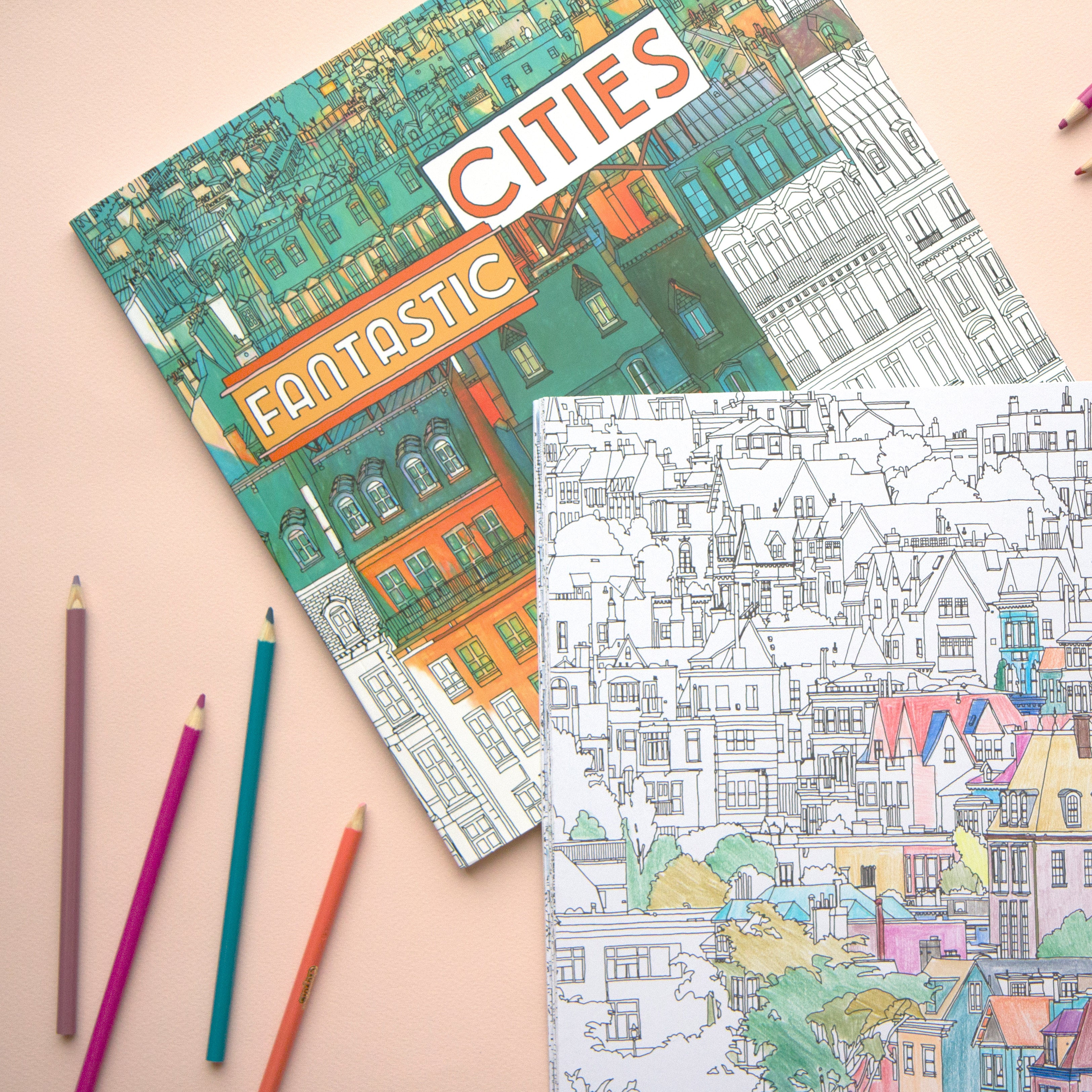 Fantastic Cities Adult Coloring Book - Steve McDonald Paperback