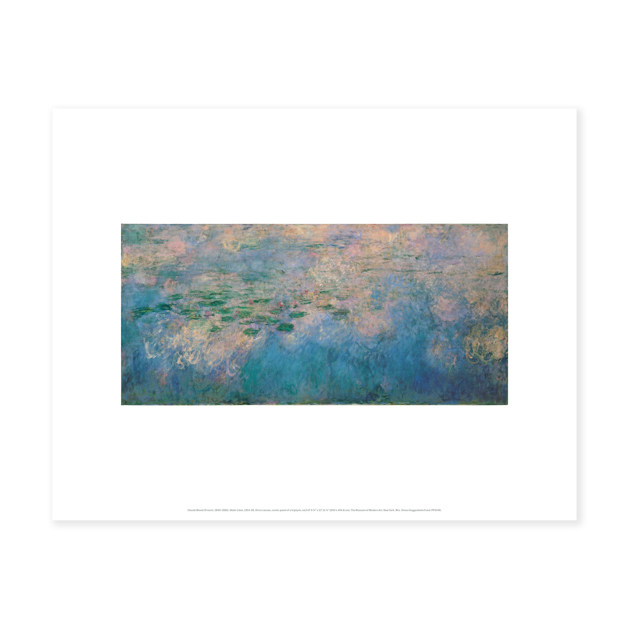 Claude Monet Water Lilies Panel 2 Art Print - High-Quality Reproduction