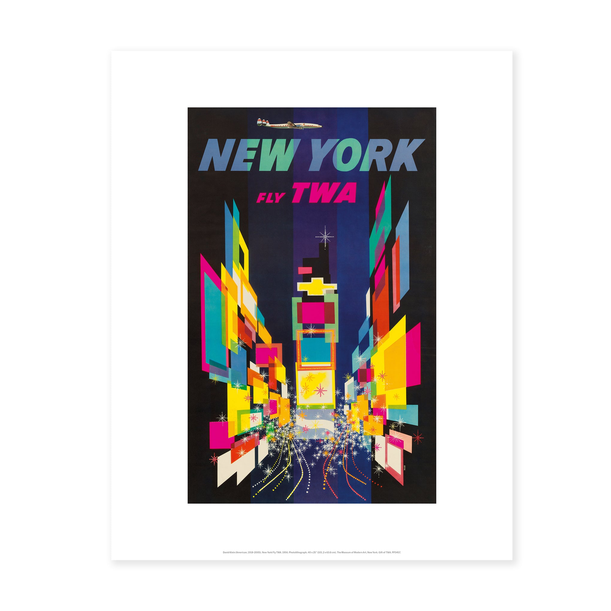 David Klein TWA New York Fly Vintage Art Print - MoMA Reproduction
