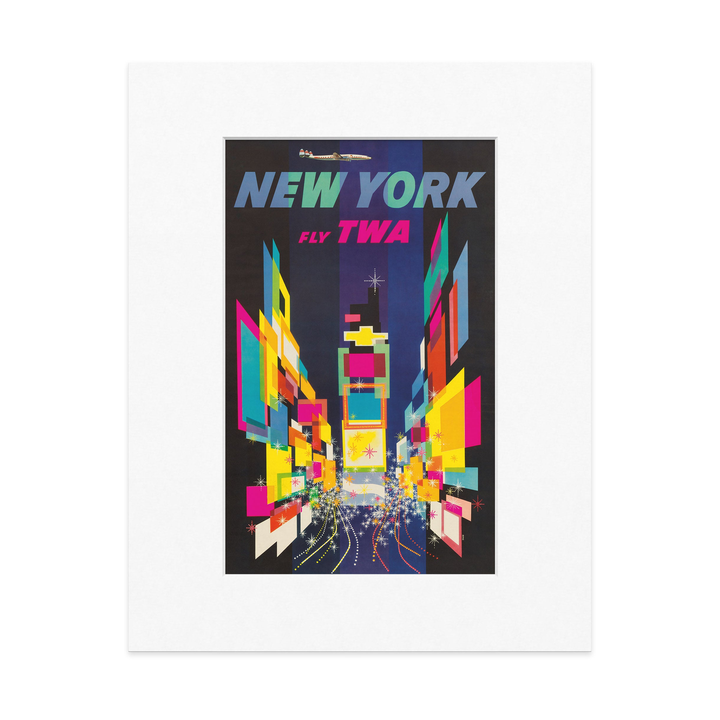 David Klein TWA New York Fly Vintage Art Print - MoMA Reproduction