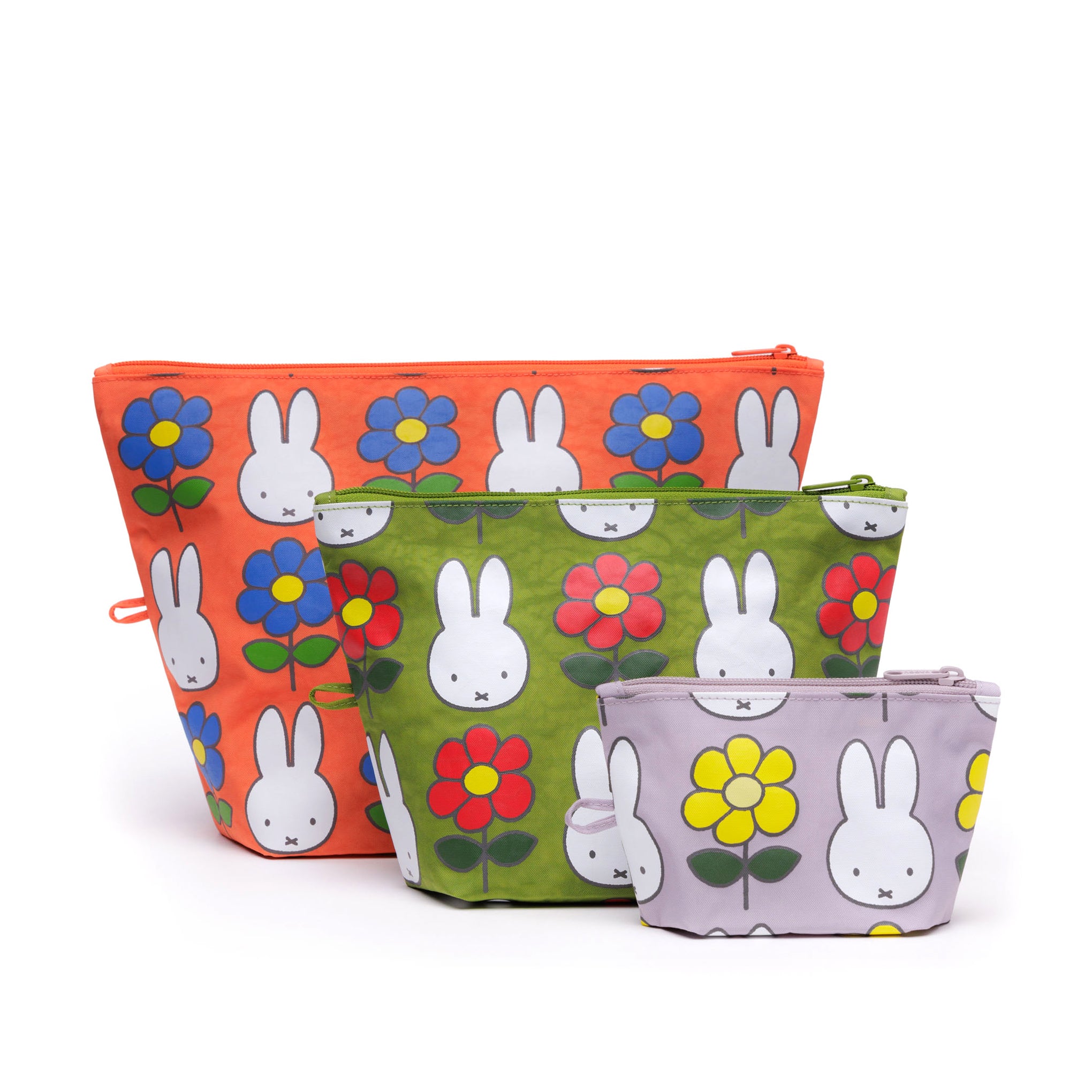 Miffy x Baggu Recycled Nylon Pouch Set - 3 Sizes