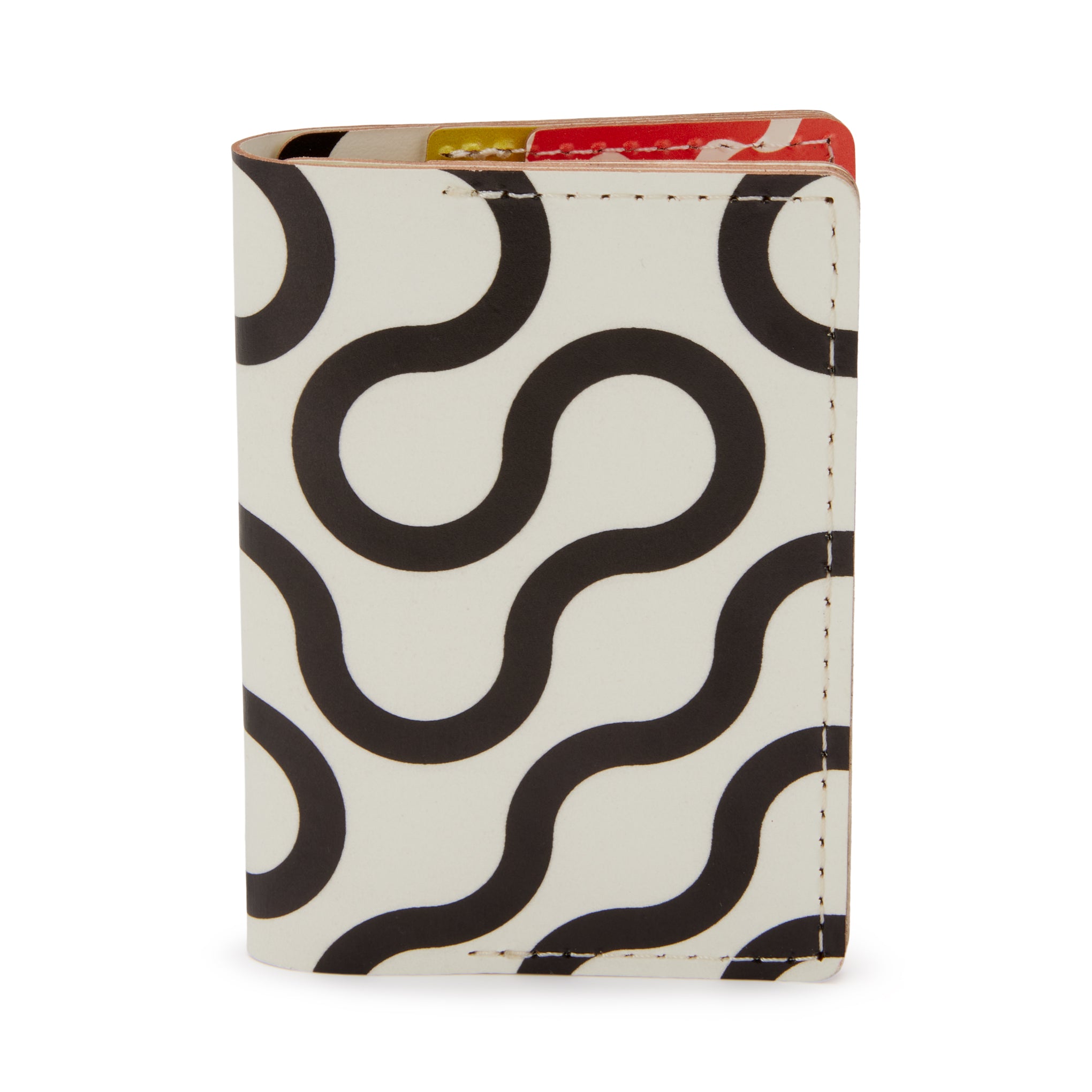 Dusen Dusen Recycled Leather Arc Card Holder - Eco-Friendly Travel Wallet