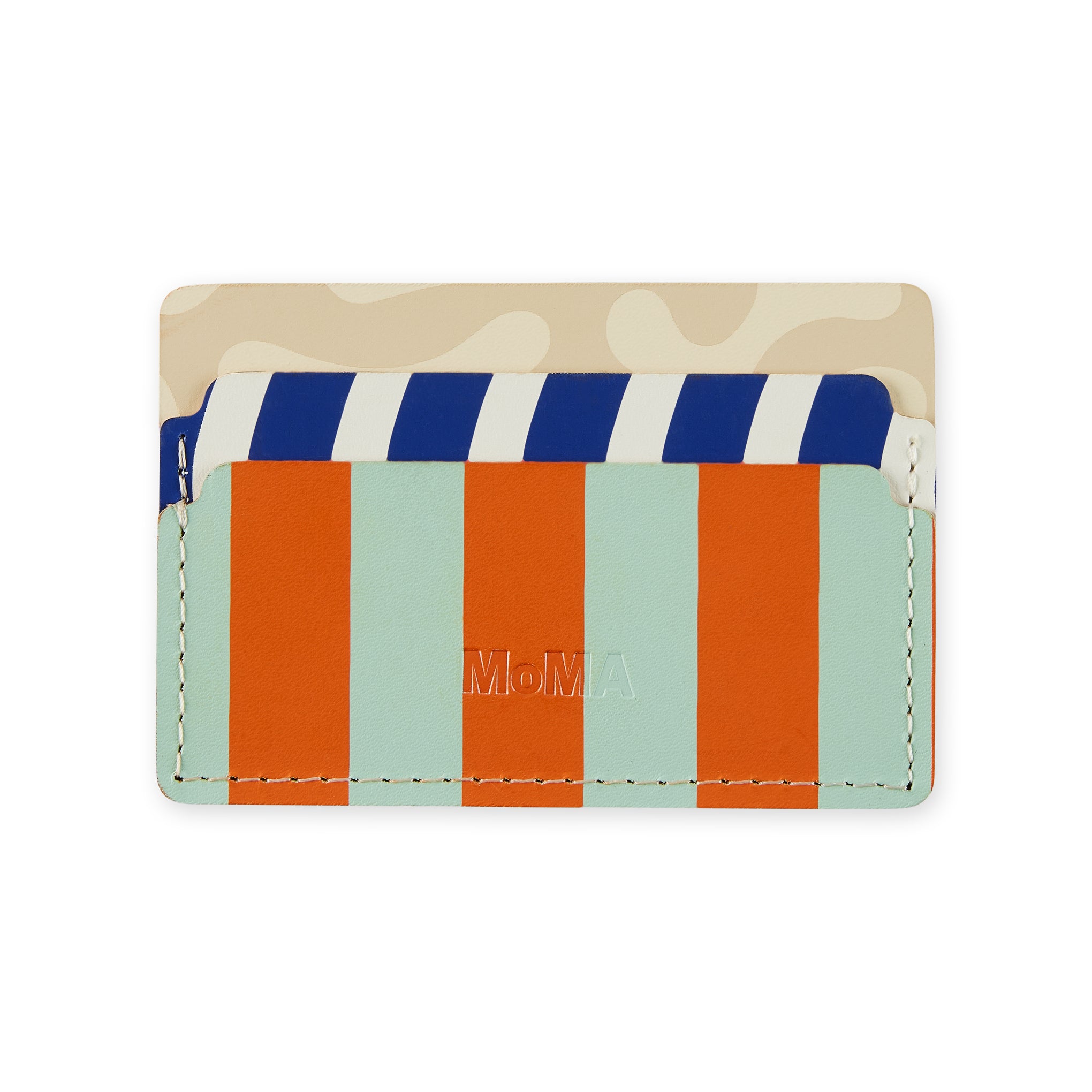Dusen Dusen Recycled Leather Card Holder - Sand Eco-Friendly Travel Wallet