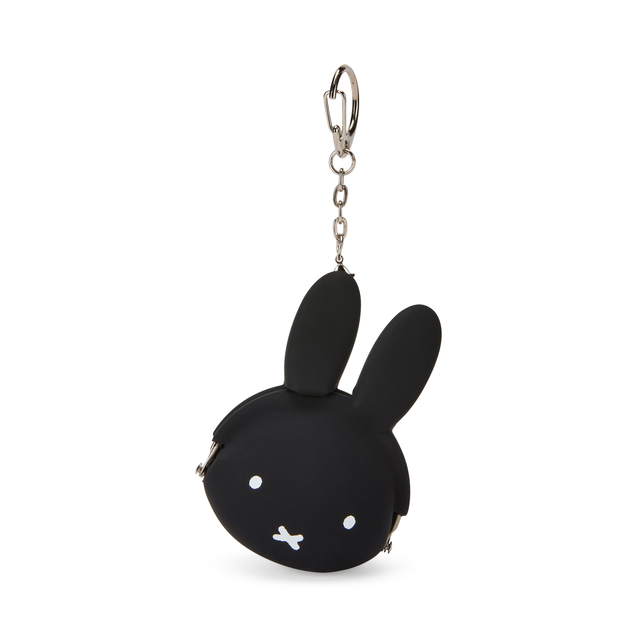 Miffy Silicone Pouch Keychain - Black Bag Charm & Keyring