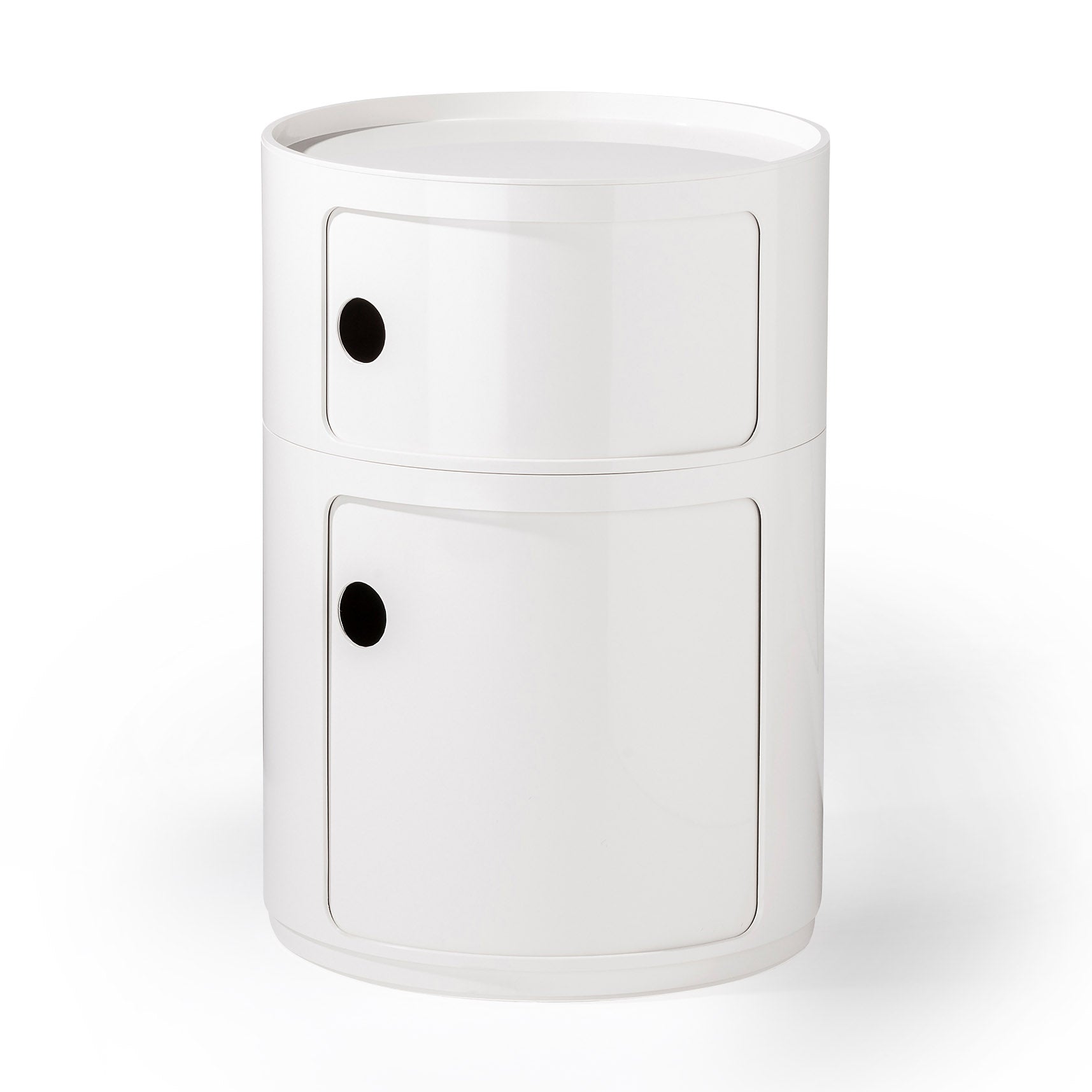 Kartell Componibili Classic Big 2-Tier Storage Unit - White ABS Plastic