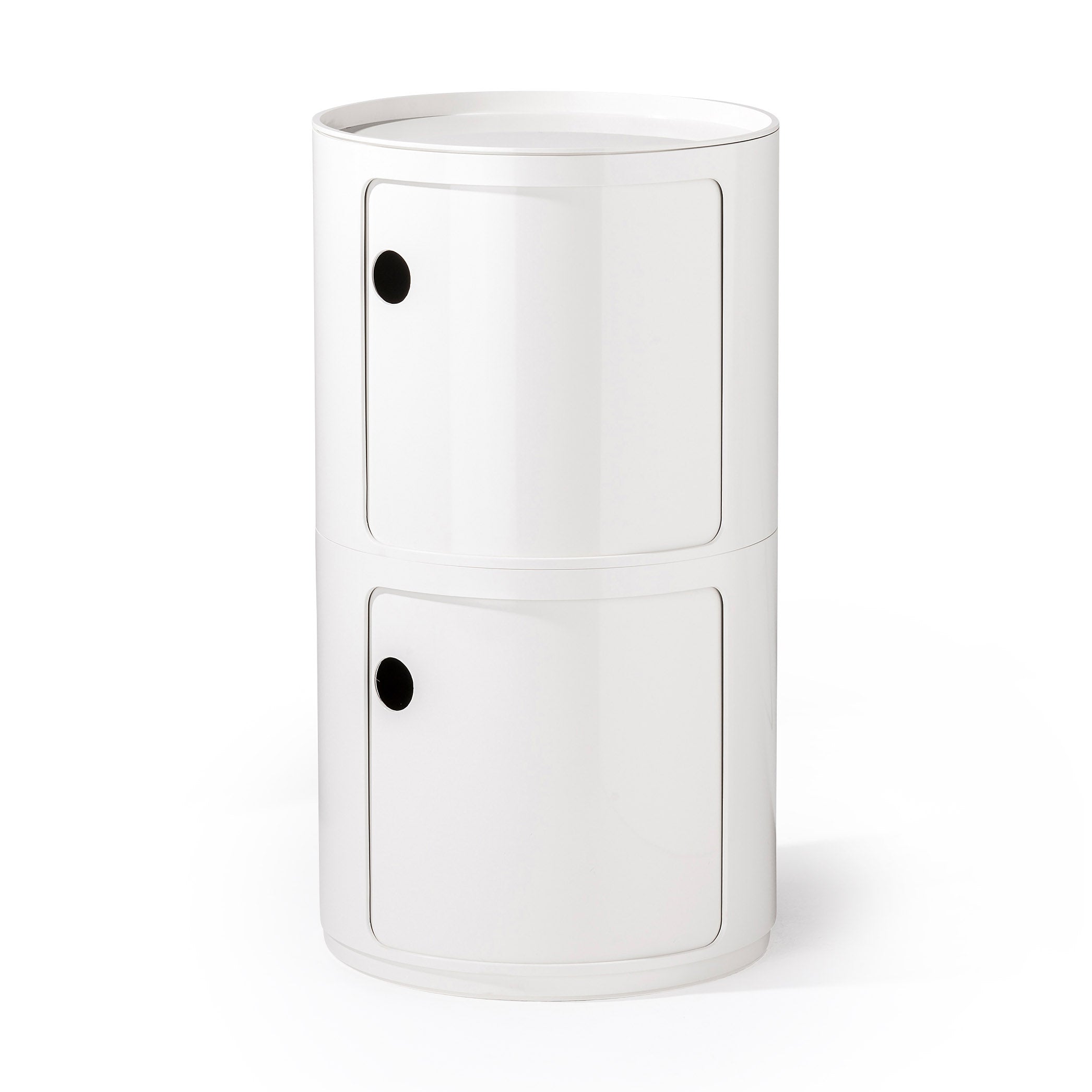 Kartell Componibili Classic Big 2-Tier Storage Unit - White ABS Plastic