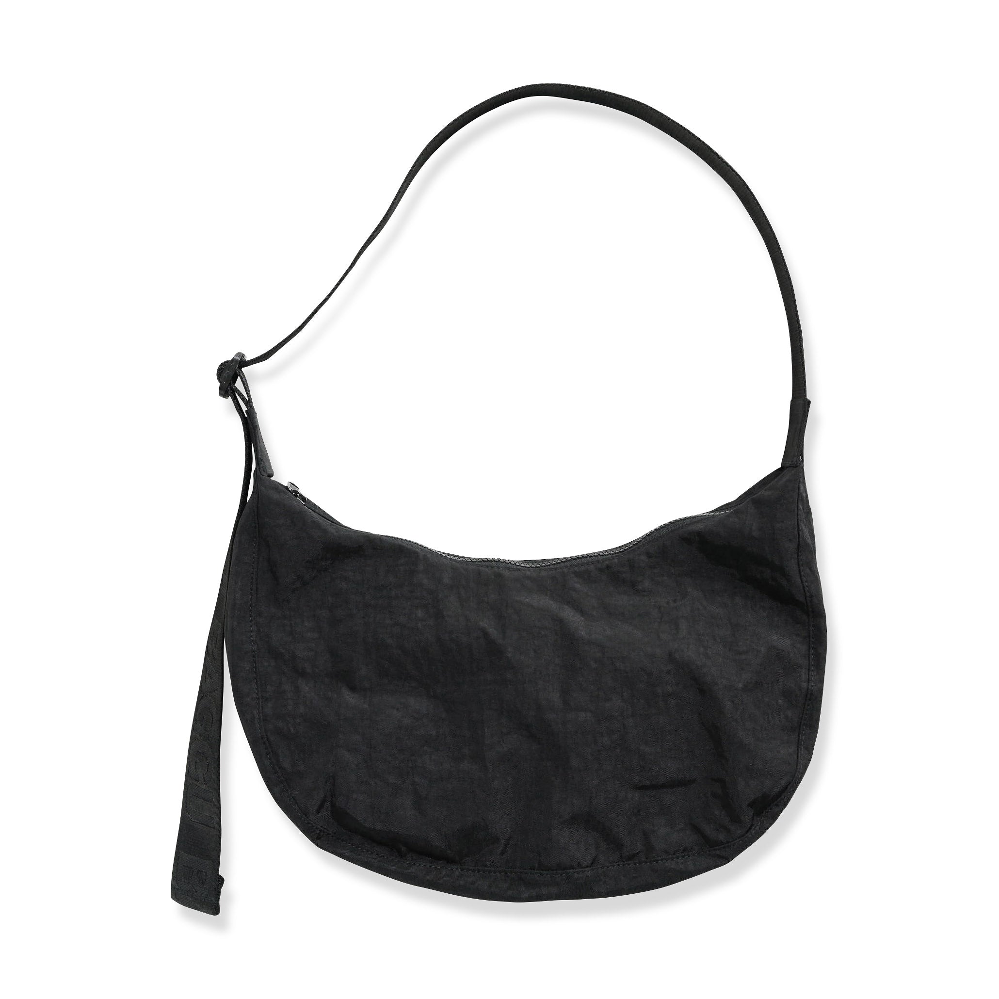Baggu Recycled Nylon Crossbody Bag - Black Crescent Shoulder Bag