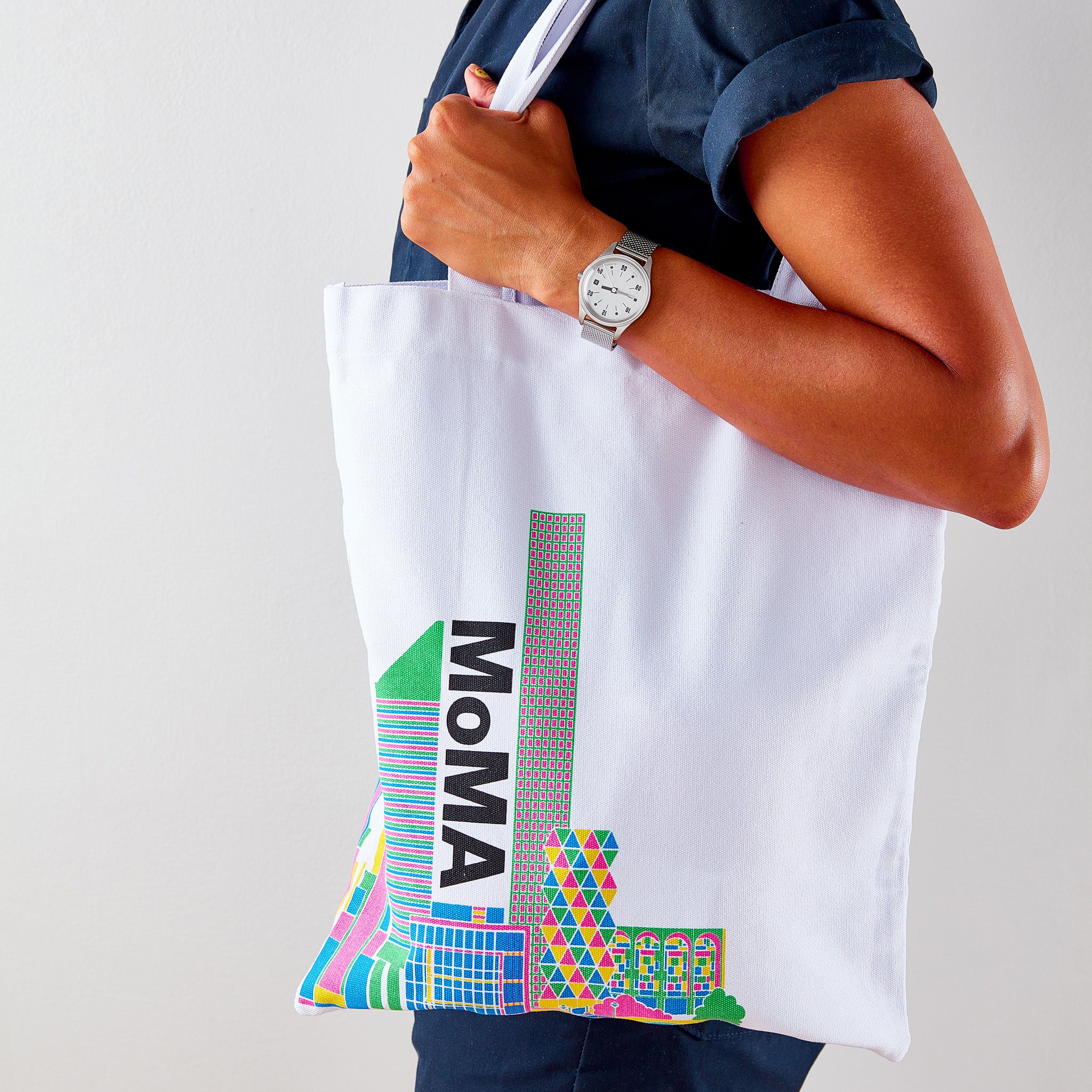 MoMA NYC Skyline Cotton Tote Bag by Alexandra Palmowski