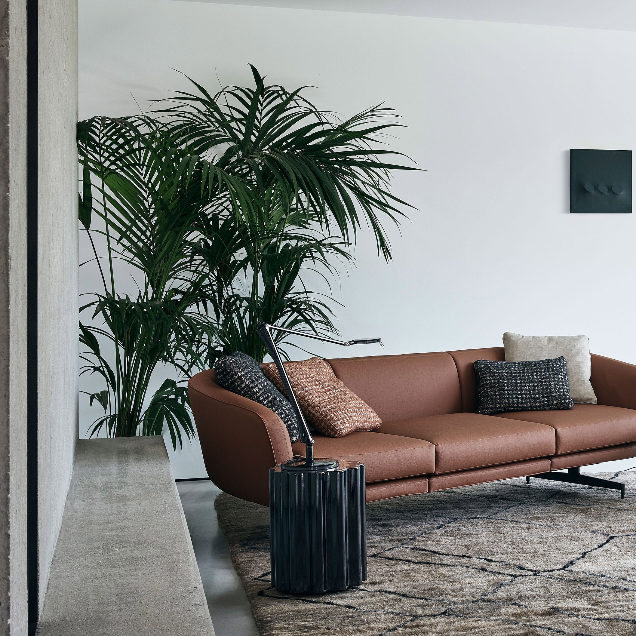Kartell Colonna Red Side Table for Indoor & Outdoor Use