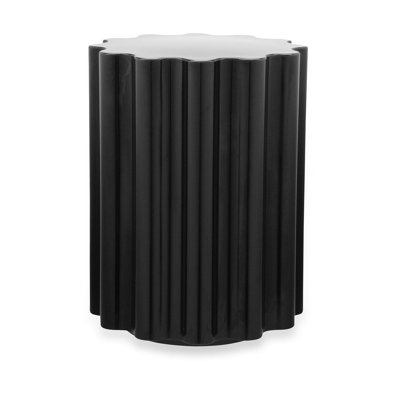 Kartell Colonna Side Table - Black Memphis Design Stool Indoor Outdoor