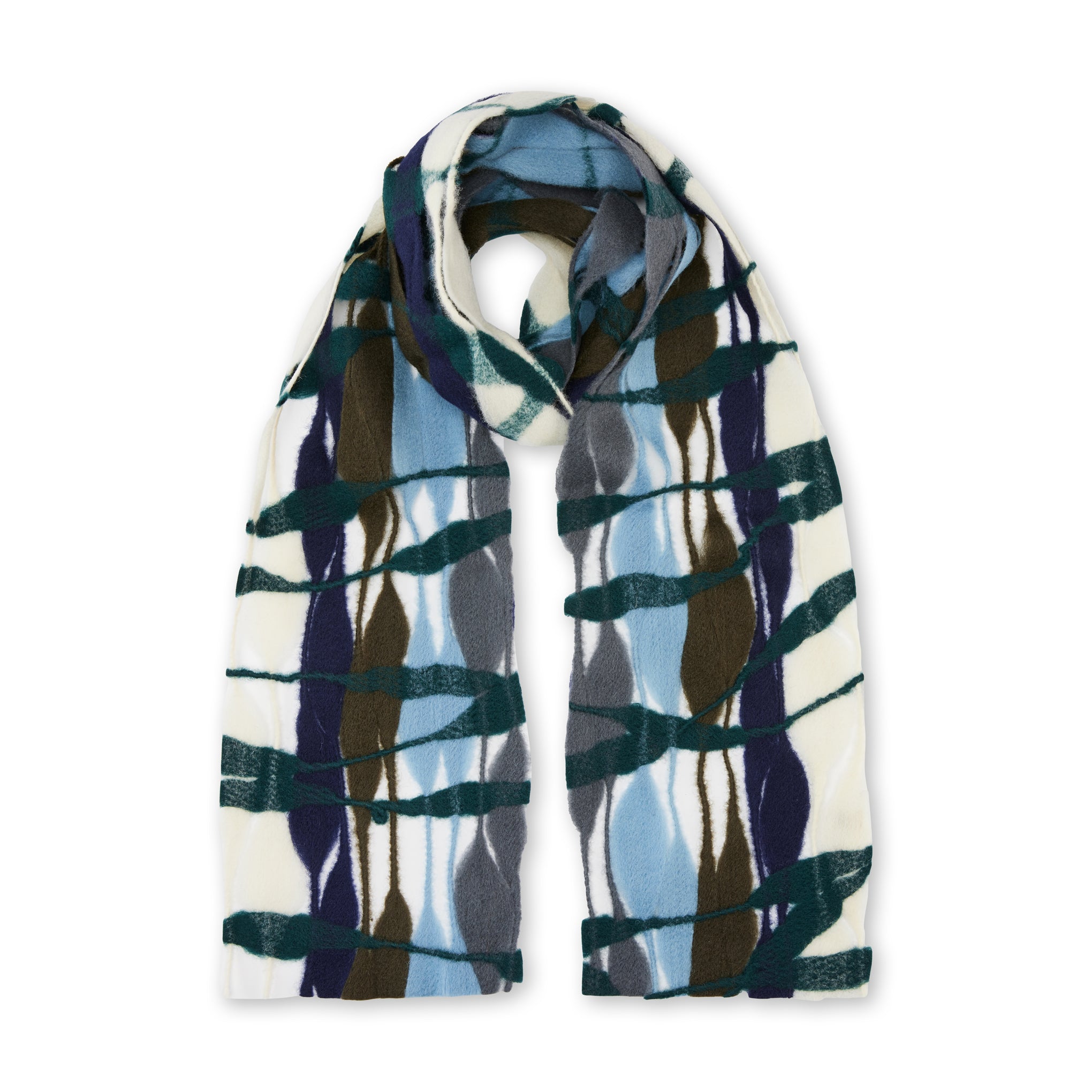 Nuno Felted Wool Scarf - Open-Weave Multi Design