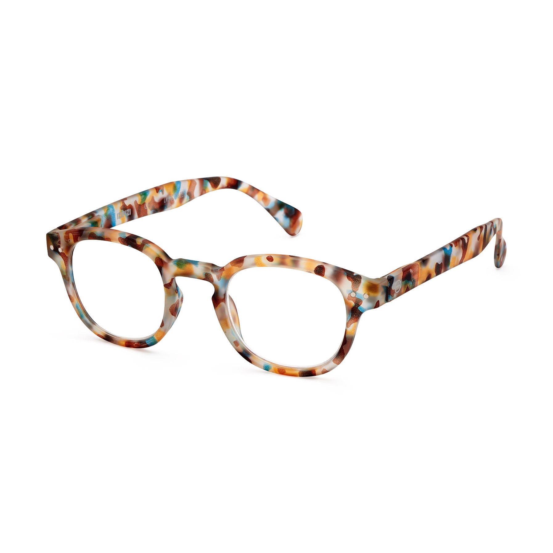 IZIPIZI Blue Tortoise Reading Glasses - Rounded Square Frames