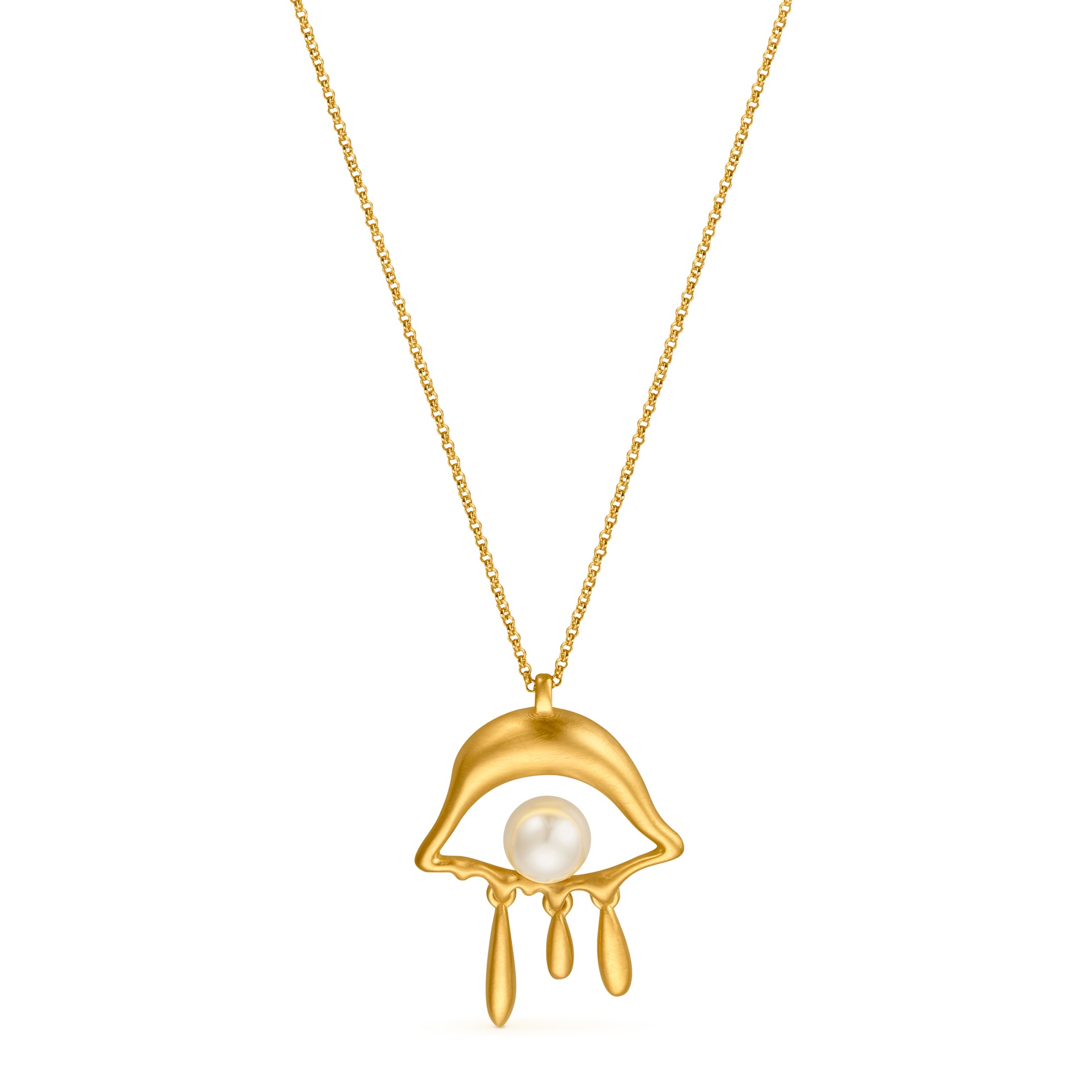 Salvador Dalí Gold-Plated Eye Necklace with Murano Glass